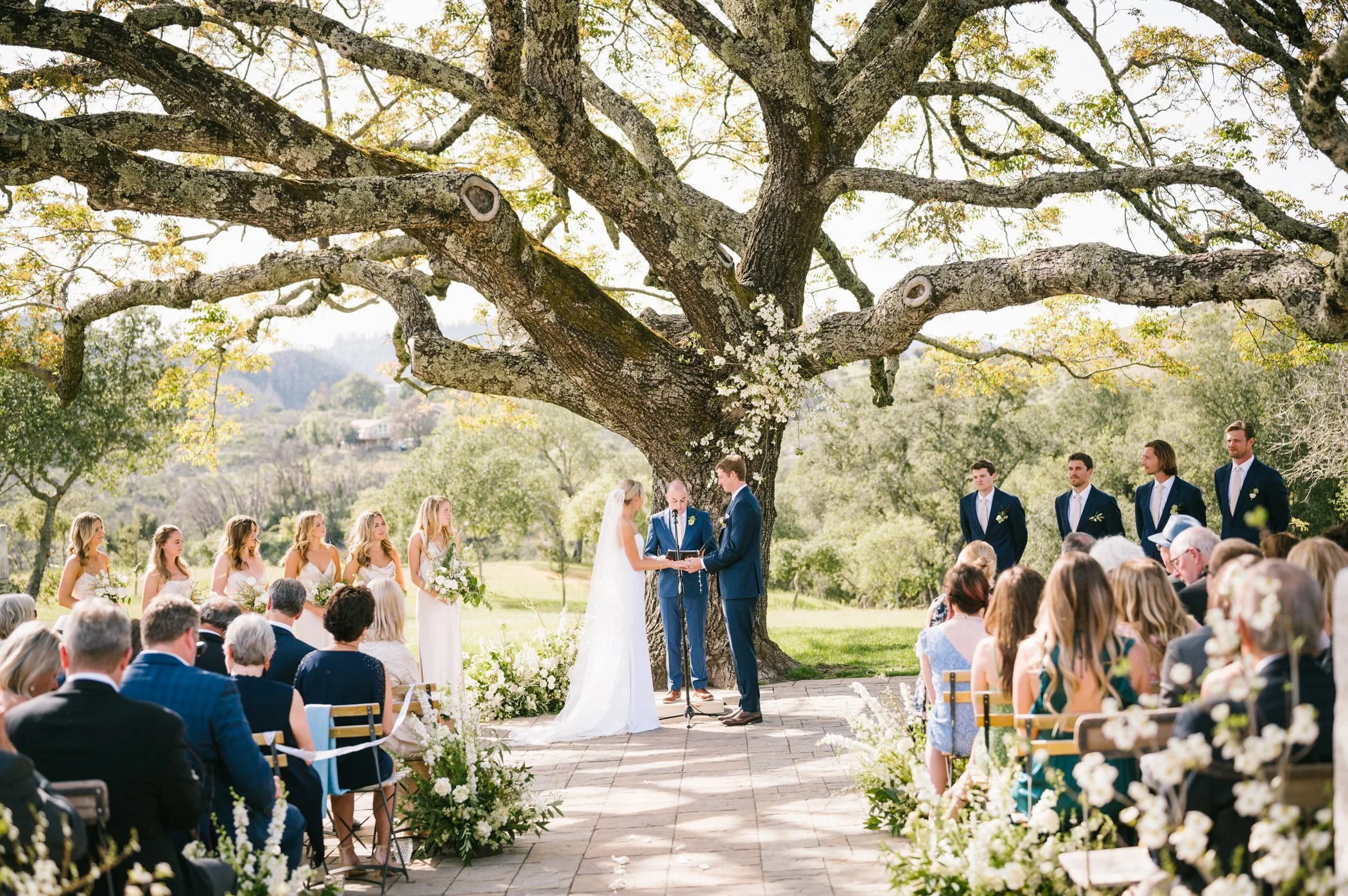 Wedding ceremony at Triple S Ranch, in Calistoga, California