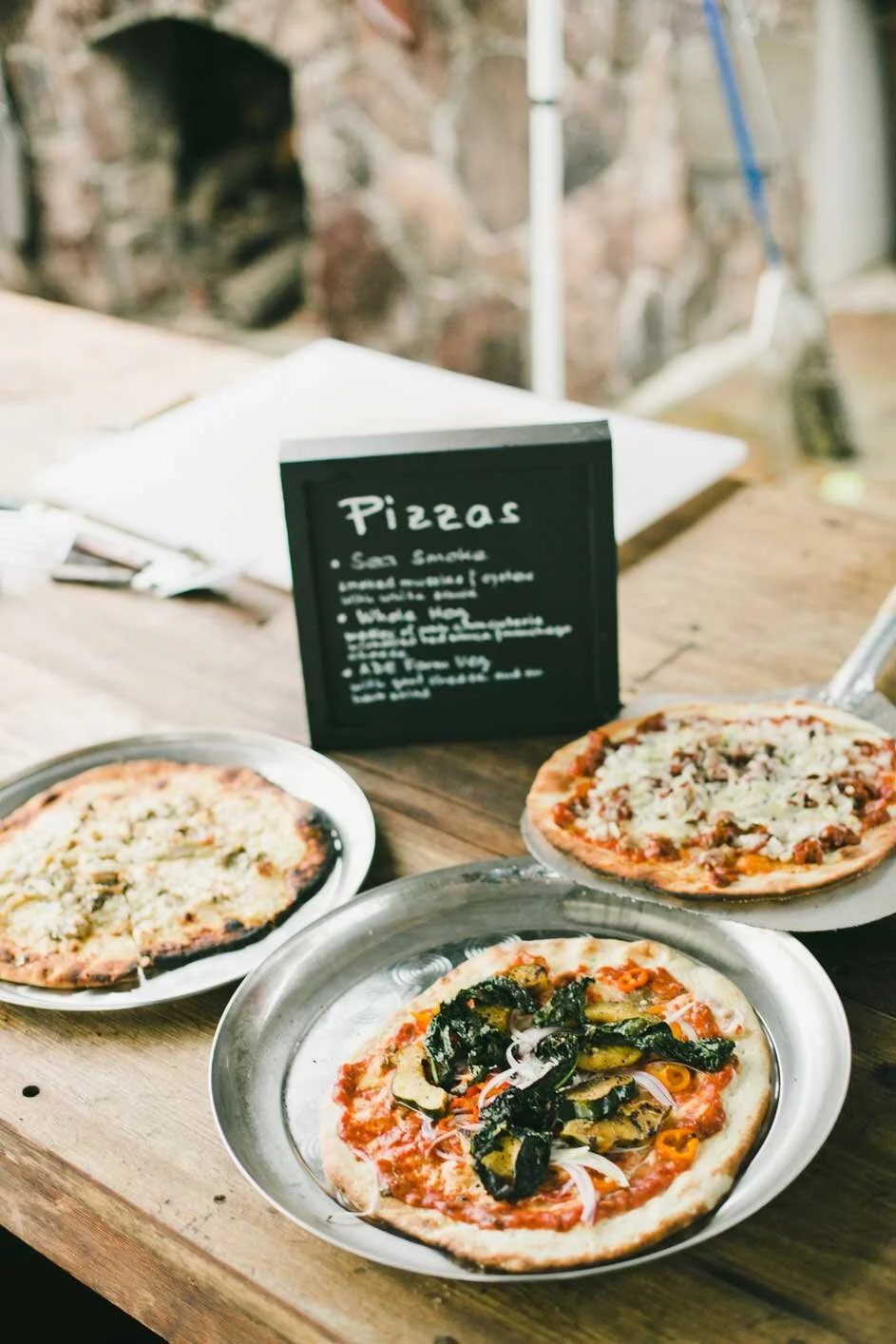 pizzas available for guests