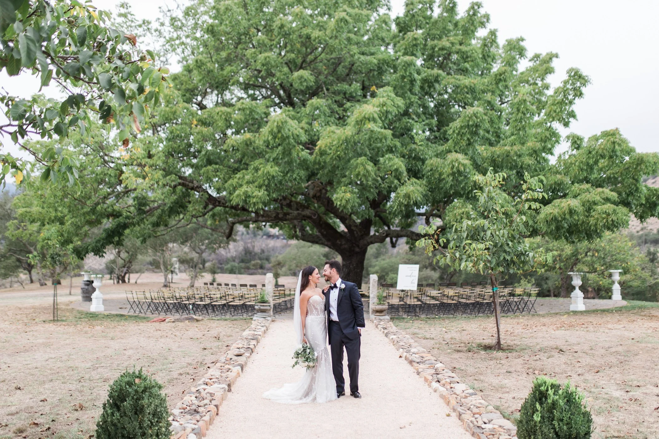 Outdoor ranch wedding ceremony at Northern California venue