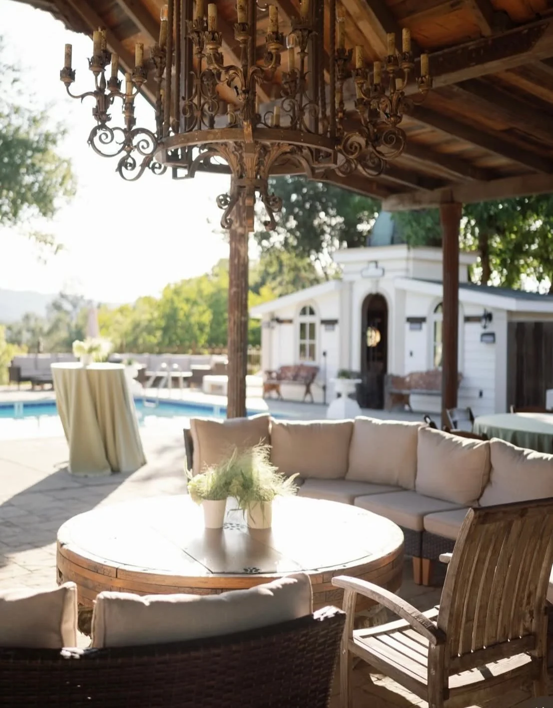 Proof that @ashbaumgartner can make even the ranch flirt a little. Haha! 🤪💜

#weddingdestination #triplesranchnapa #calistoga #napa #events