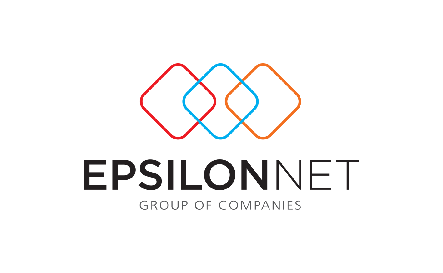 Colorful geometric logo with overlapping shapes and a black background, with the word 'FUSION' written below in black