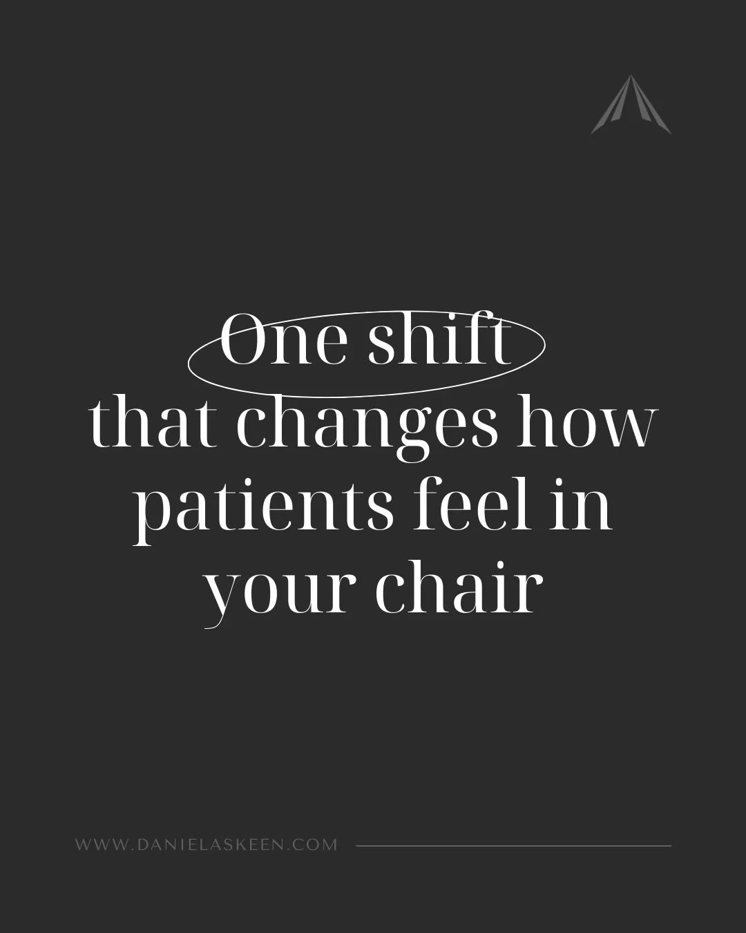 So much tension in the op has nothing to do with pain.

It&rsquo;s the body responding to uncertainty.

This is why communication is a leadership skill &mdash; not just a chairside one.

When patients know what&rsquo;s coming, their nervous system se