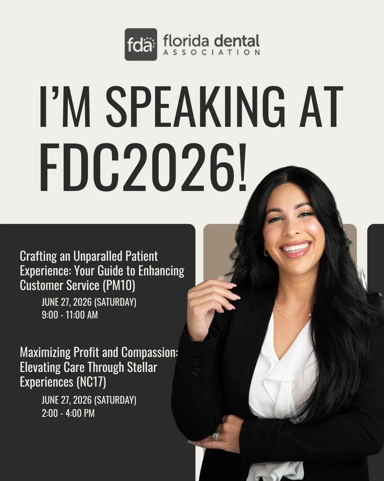 Honored to be speaking at FDC 2026!

I&rsquo;ll be presenting two sessions centered around communication, patient experience, leadership, and creating stronger connections within the dental practice experience.

There&rsquo;s something incredibly mea