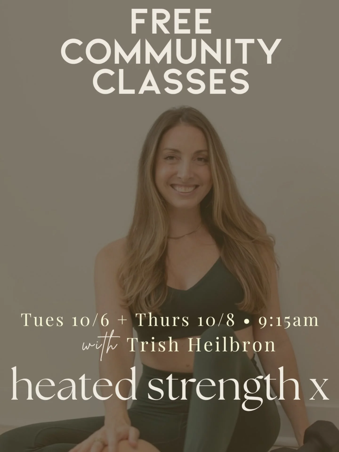 new teacher. fresh energy. same wild community. 🤎

we&rsquo;re so excited to welcome trish heilbron to the wild om team! ✨

join trish for TWO free community strength x classes and get a taste of our signature full-body burn. think strength, cardio,