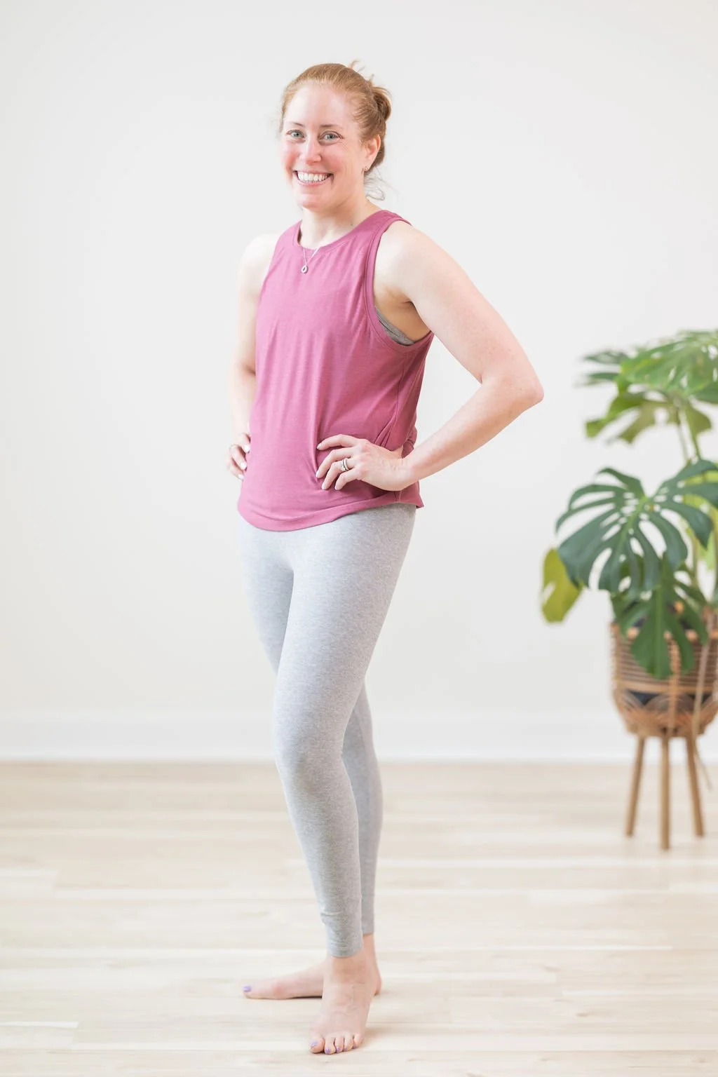 a woman that teaches power yoga