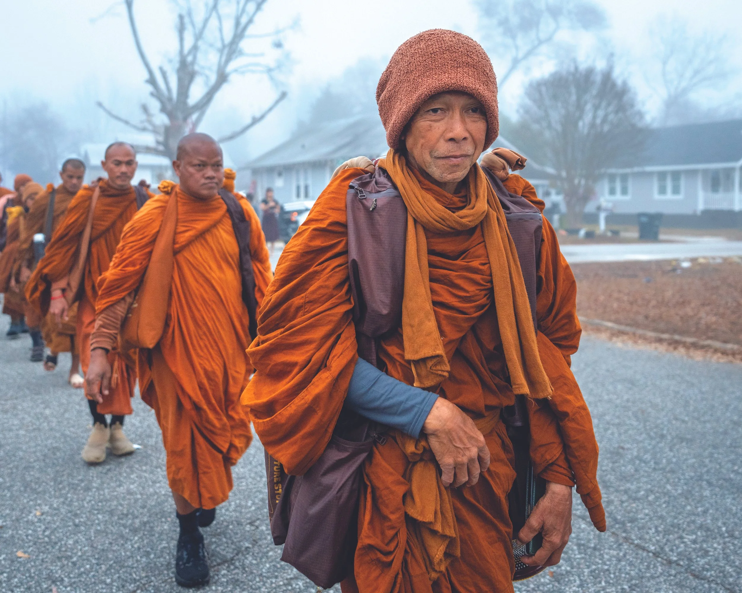 Step by step for peace: Monks journey through Chambers County