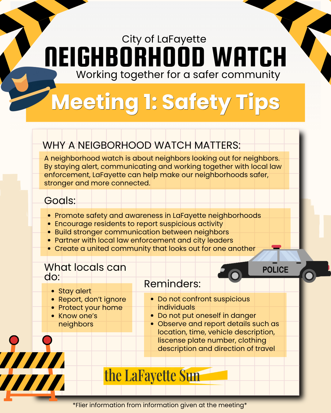 Neighborhood Watch encourages community safety