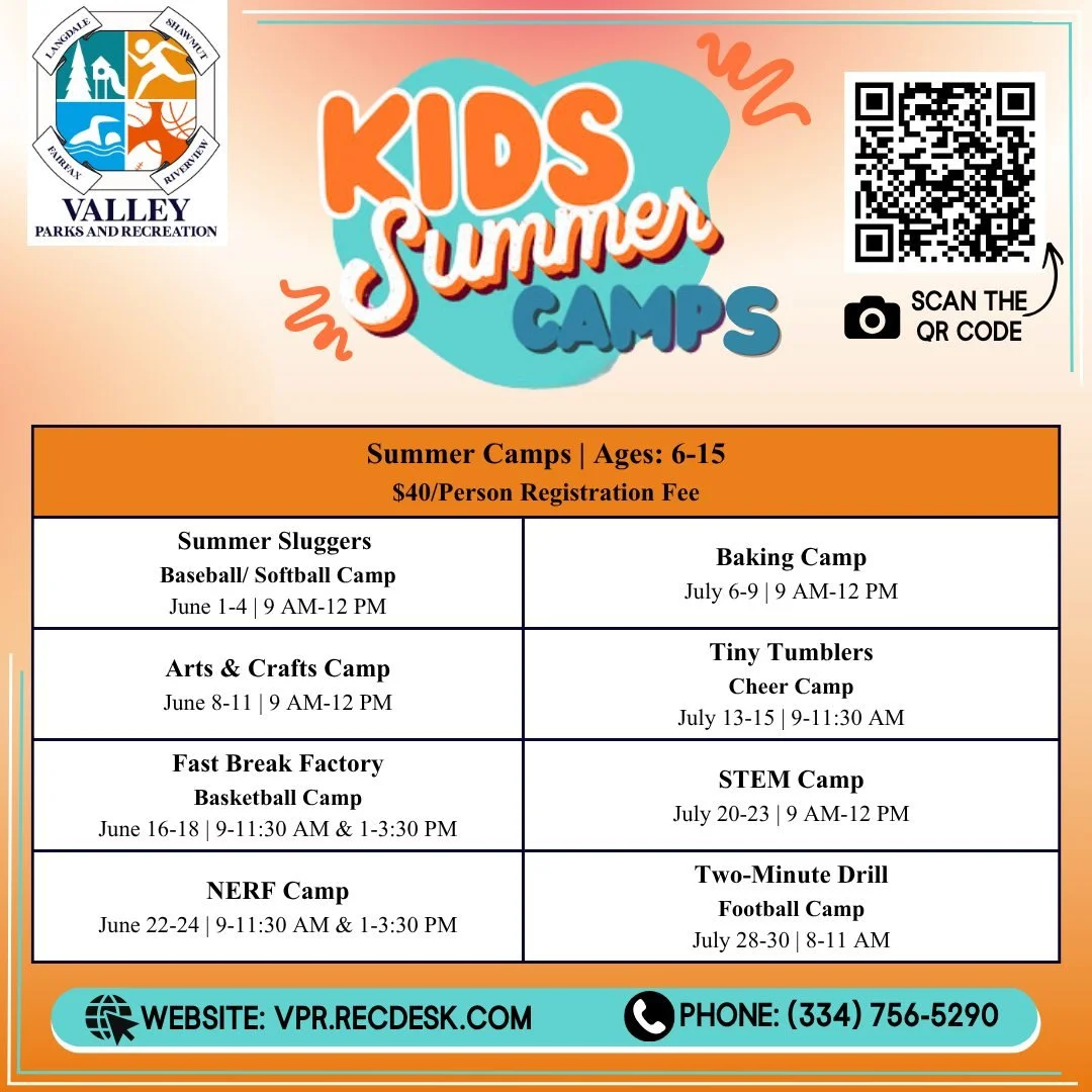 Valley Parks and Rec has summer camps for all