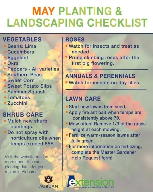 Planting guide for home gardening in Alabama
