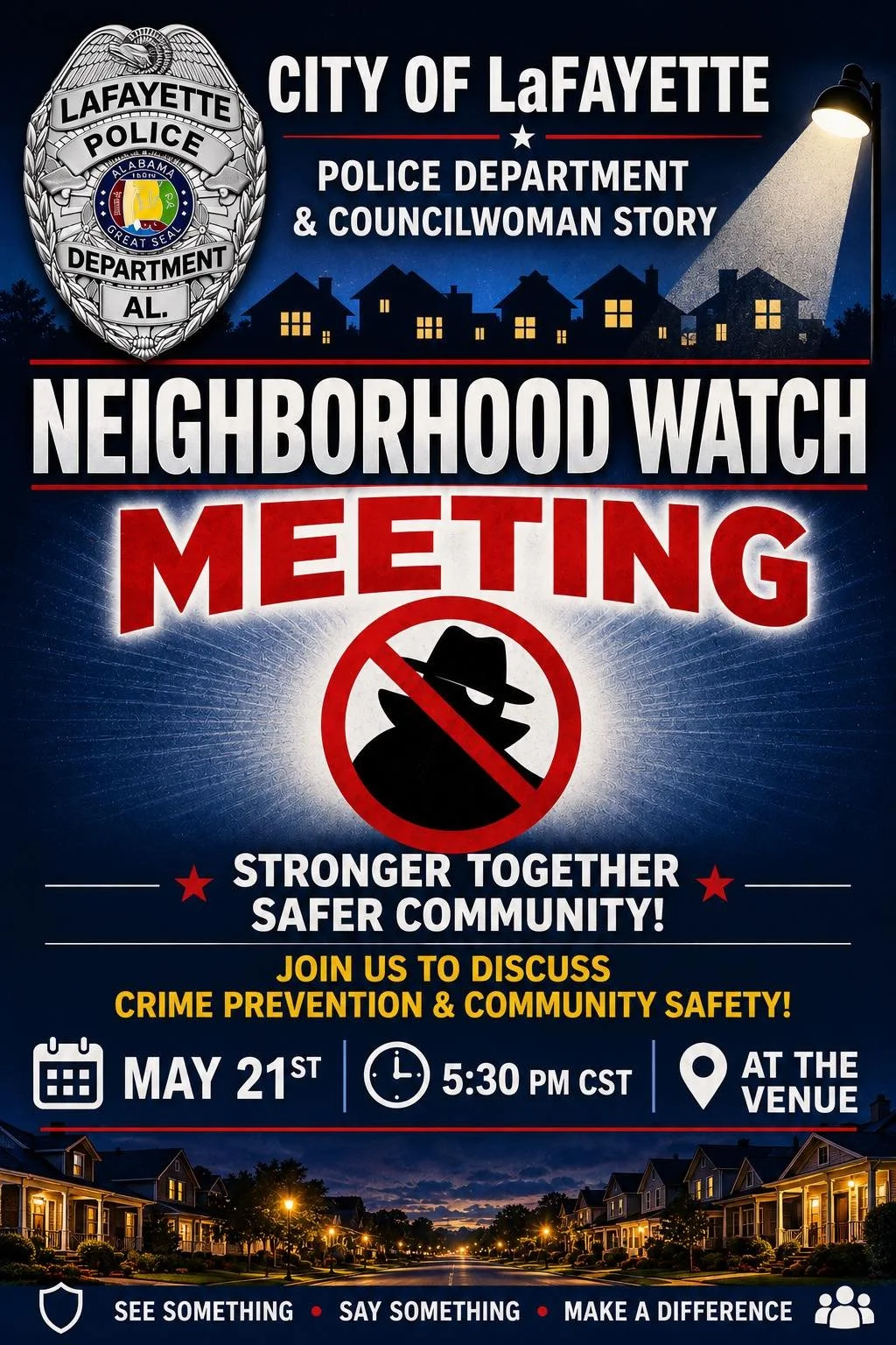 Council Member Story holds Neighborhood Watch meeting in LaFayette