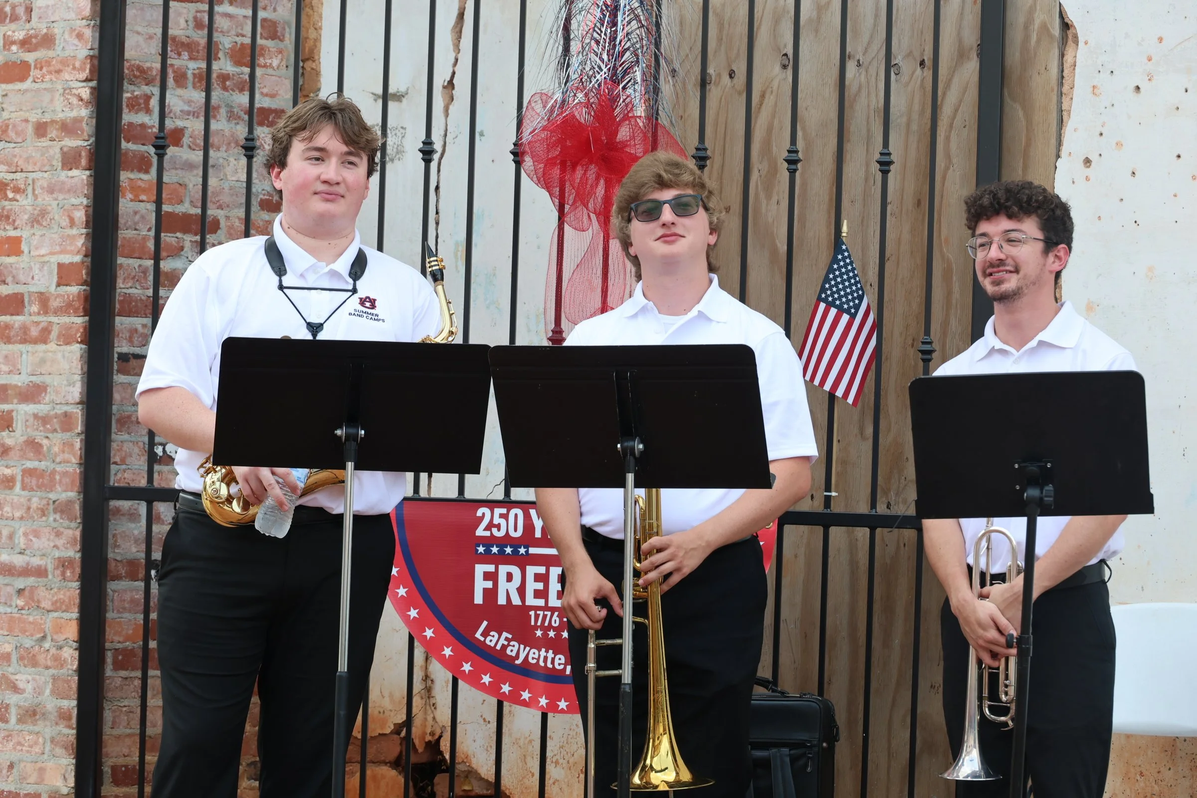 Patriotic music fills the LaFayette Square