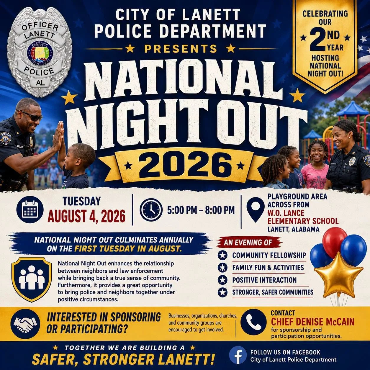 National Night Out returns to Lanett Aug. 4