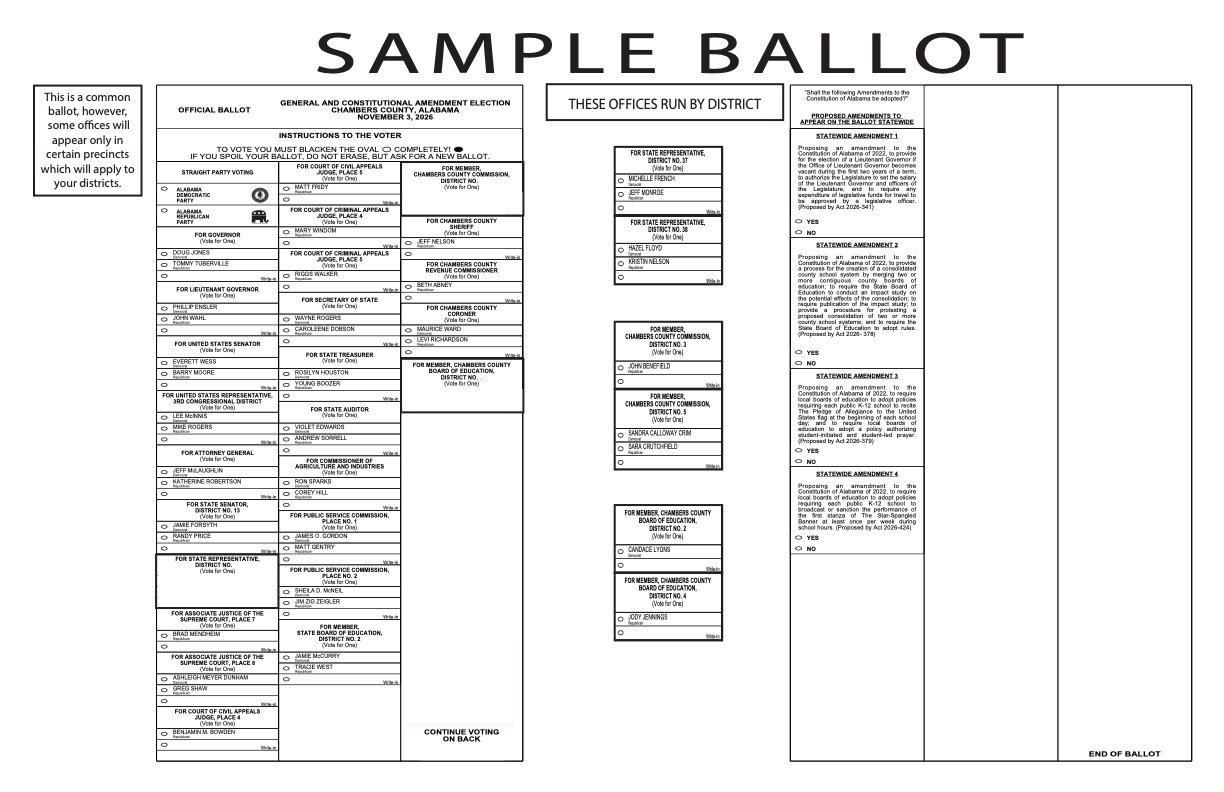 Where to vote in Chambers County on Nov. 3