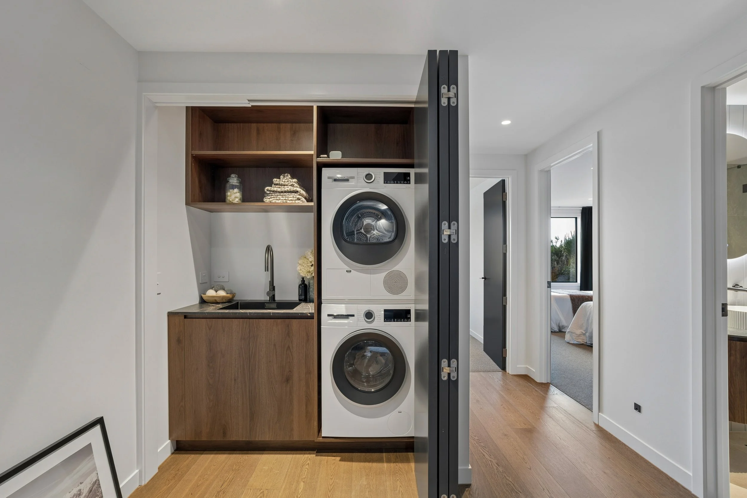 Moscato Oak in Laundry wet area