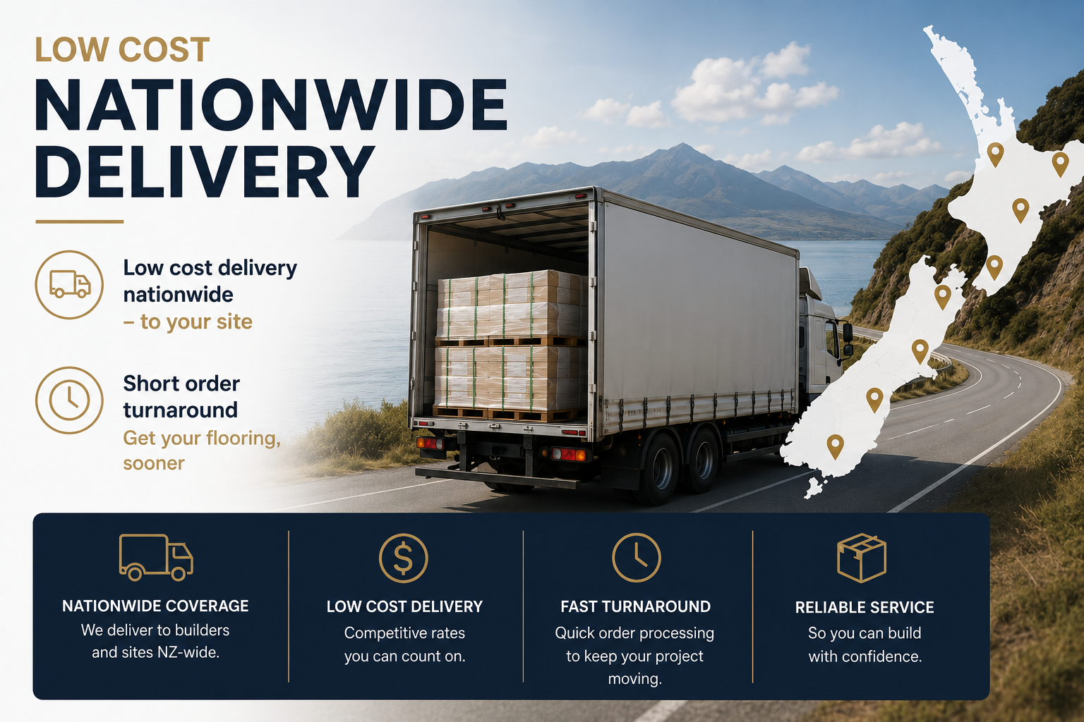 low cost timber floor delivery