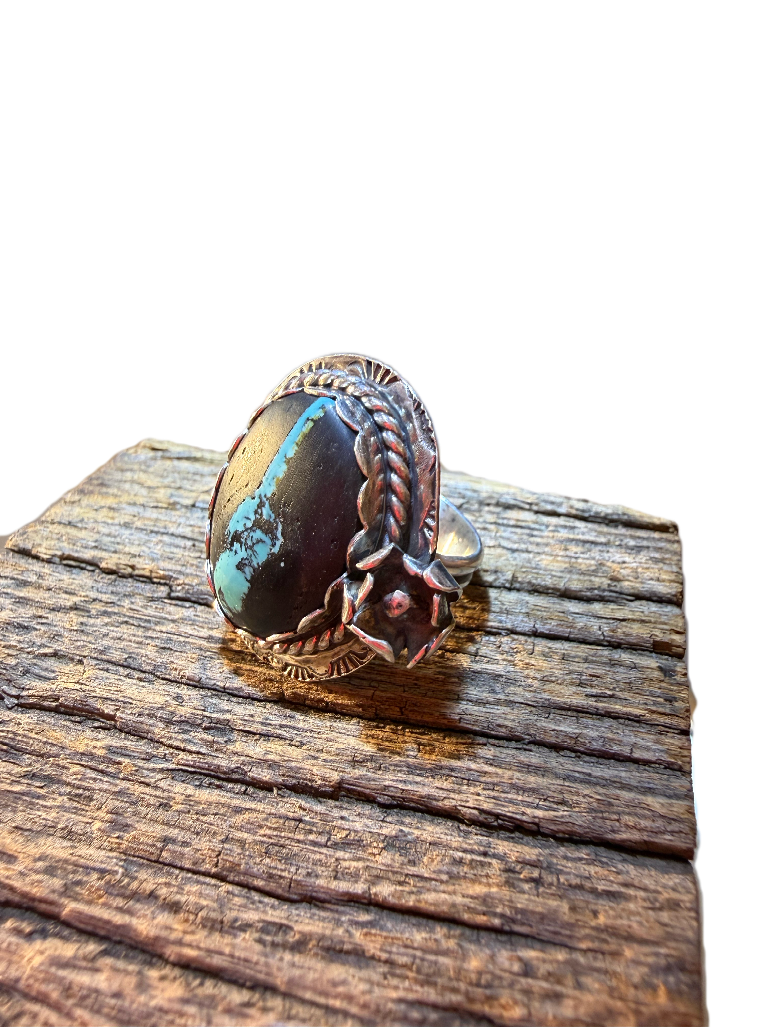 BlackJack Ribbon Turquoise Ring