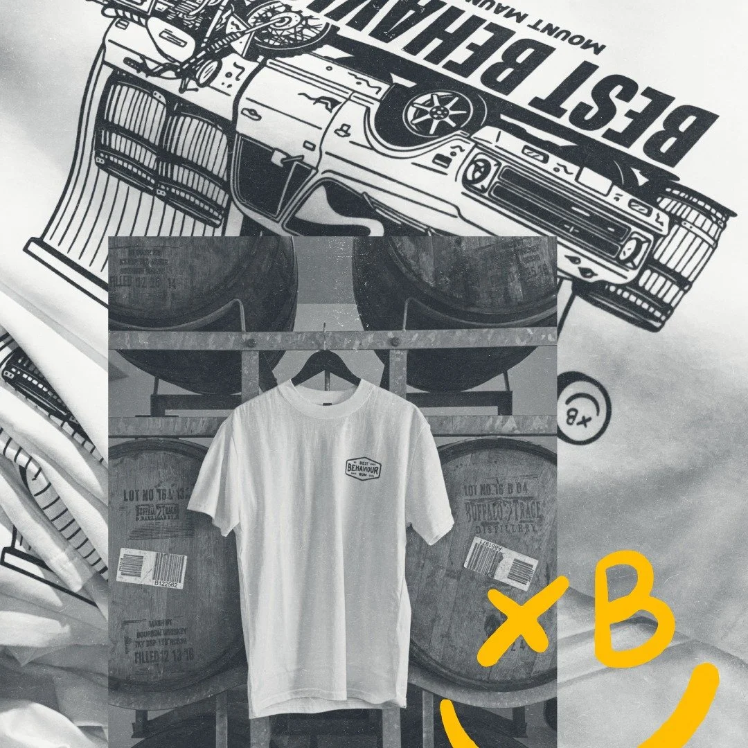 Another sick print for the @onyourbestbehaviour crew. Illustrated by the goat @blake.gordon 
So much cool 😎