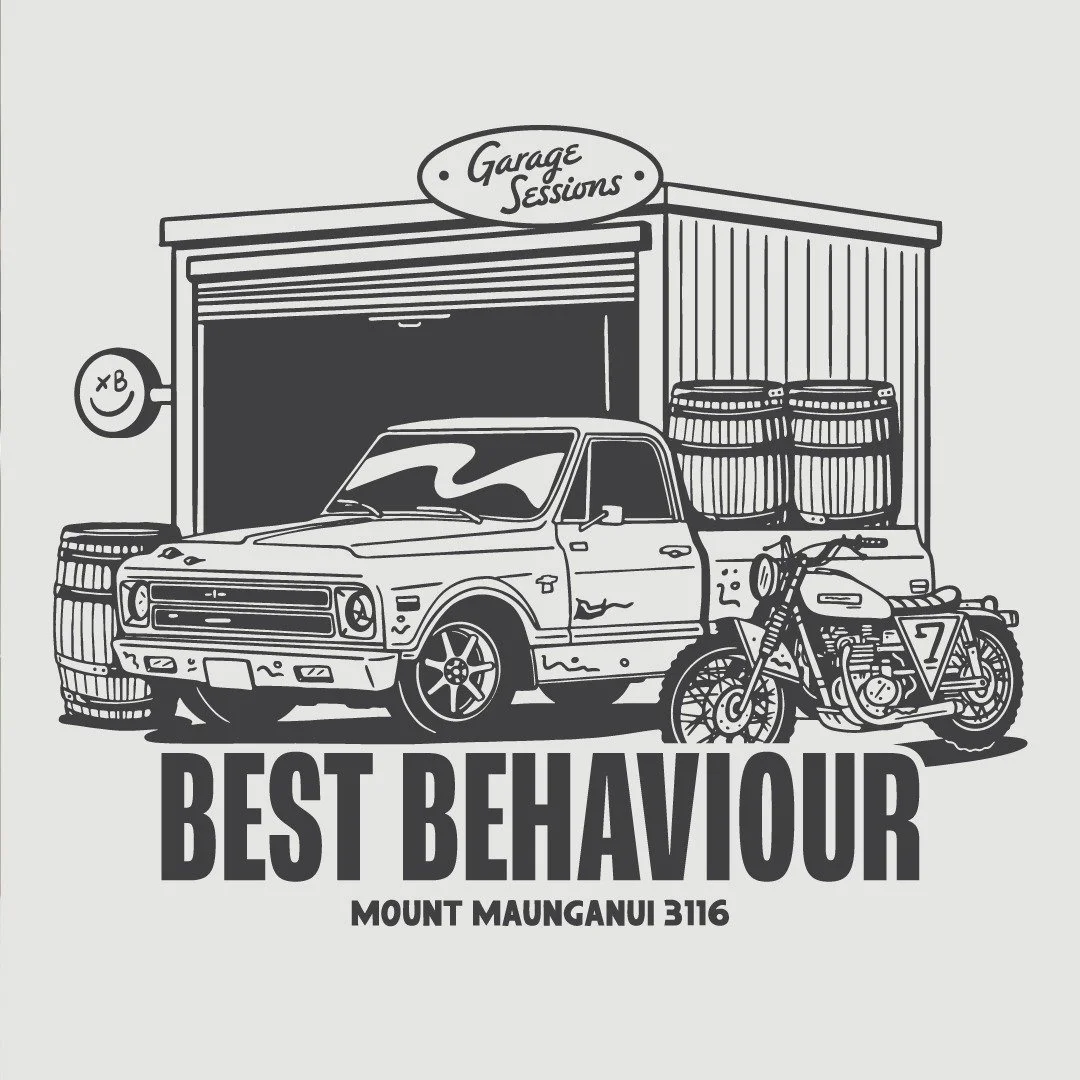 Another sick print for the @onyourbestbehaviour crew. Illustrated by the goat @blake.gordon 
So much cool 😎
