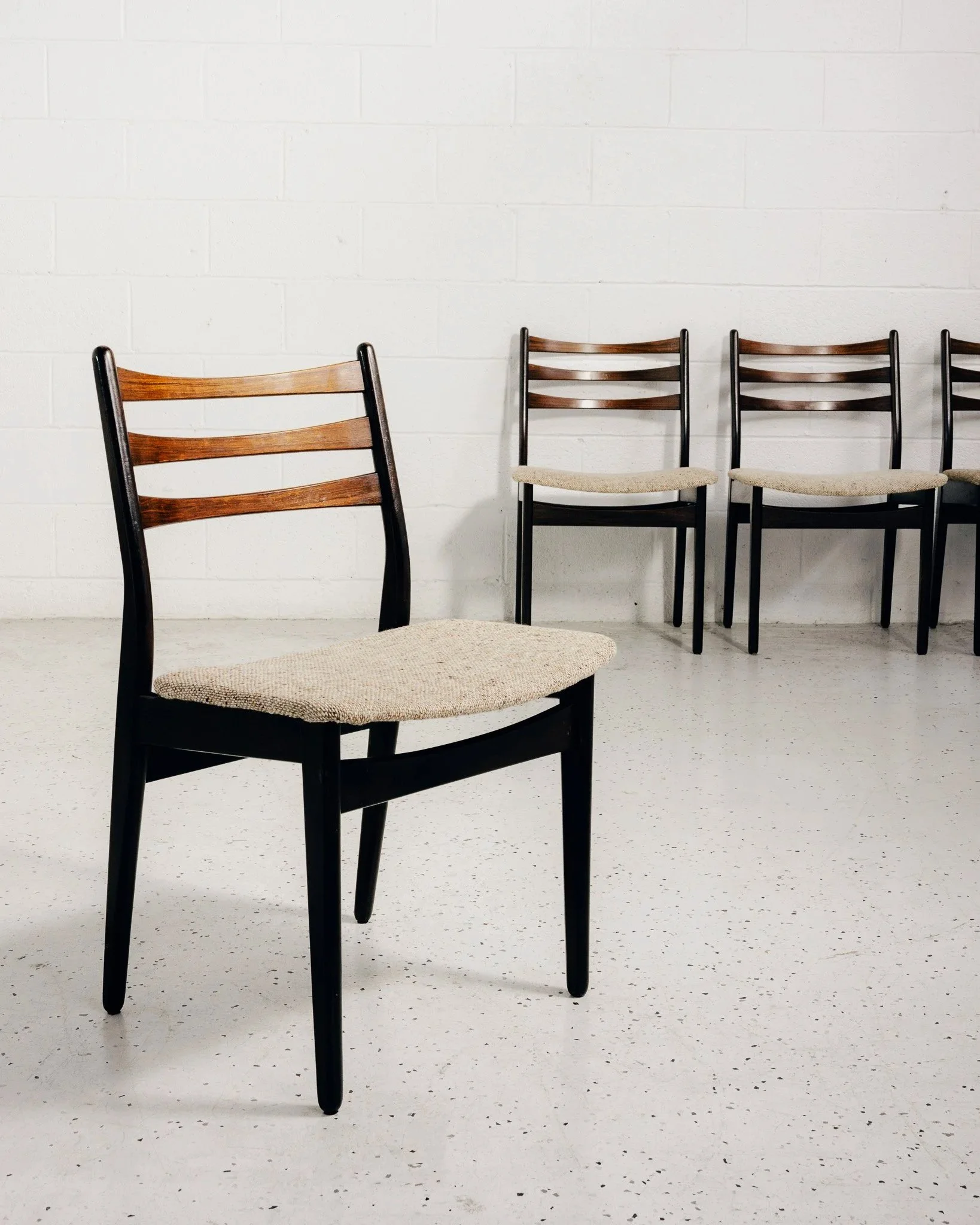 Set of 6 Ladderback Rosewood Dining Chairs