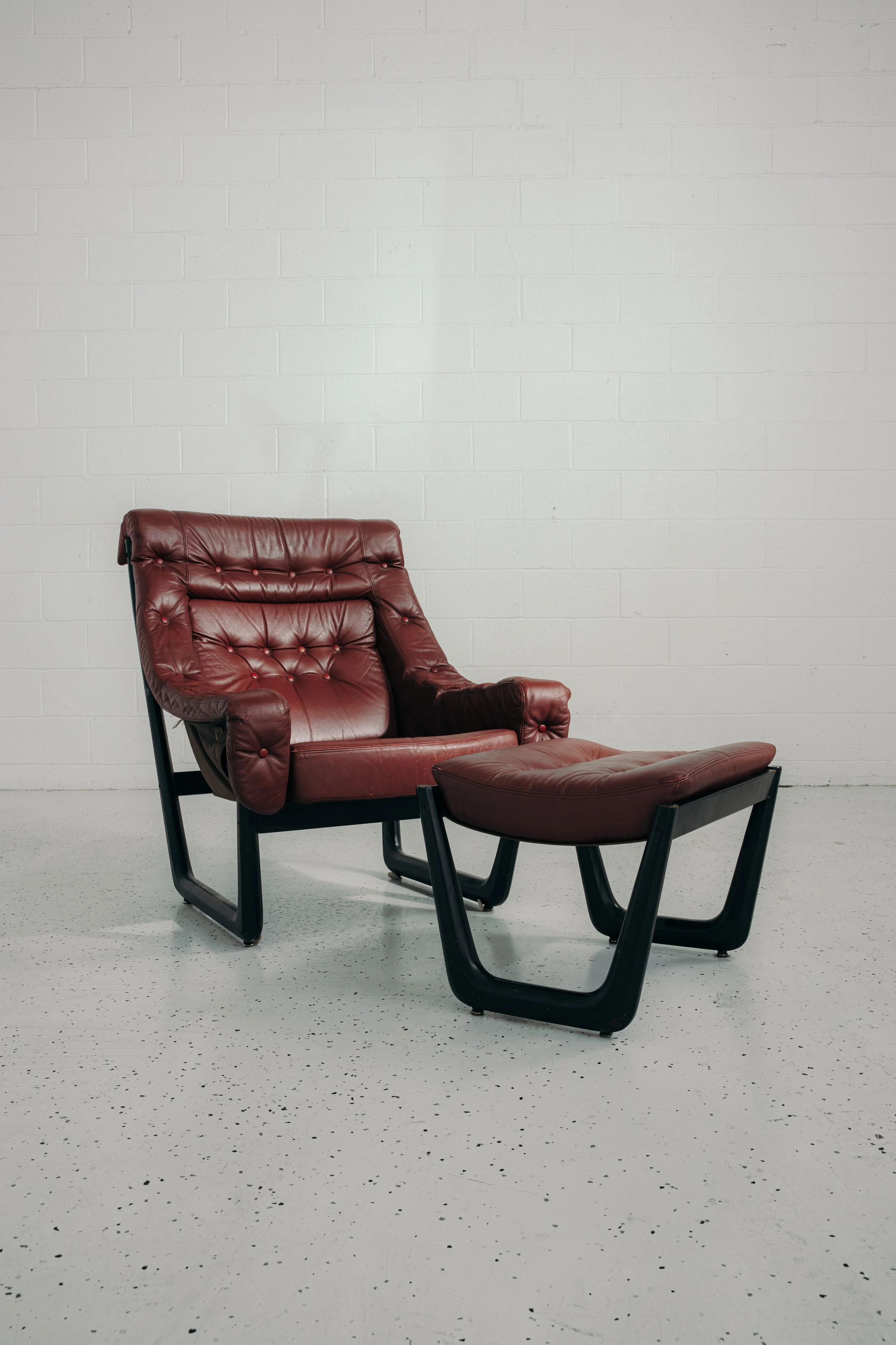 Norwegian Armchair and Foot Stool