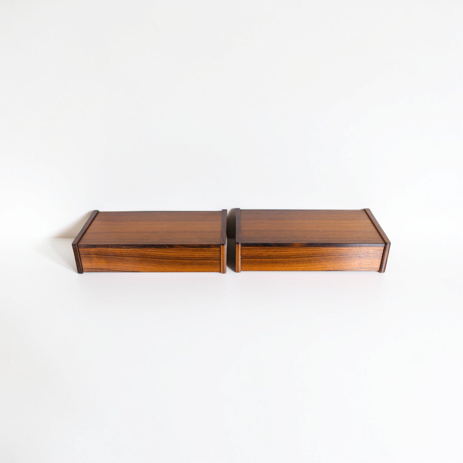 Pair of Rosewood Floating Bedsides