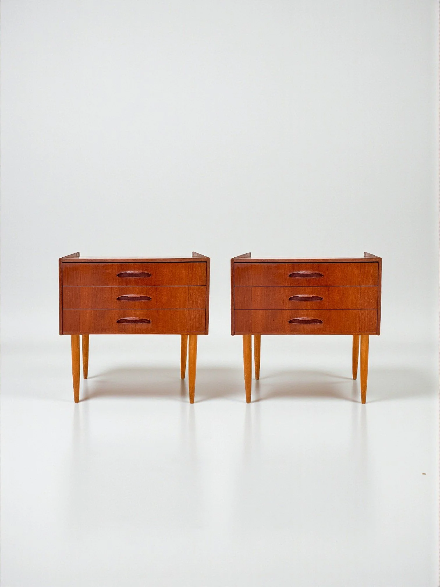 Pair of Teak Bedside Tables