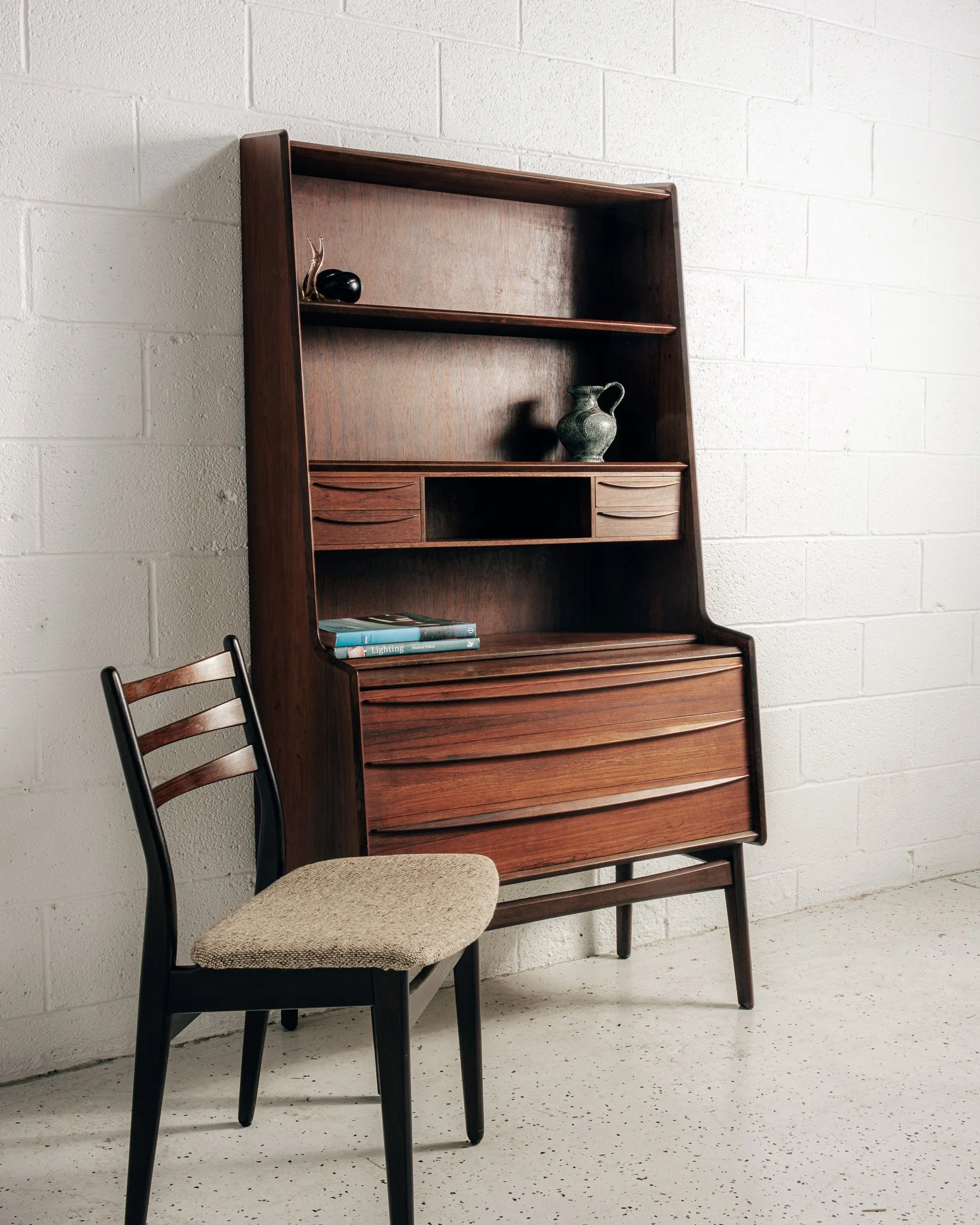 Danish Secretary Bookcase in Rosewood