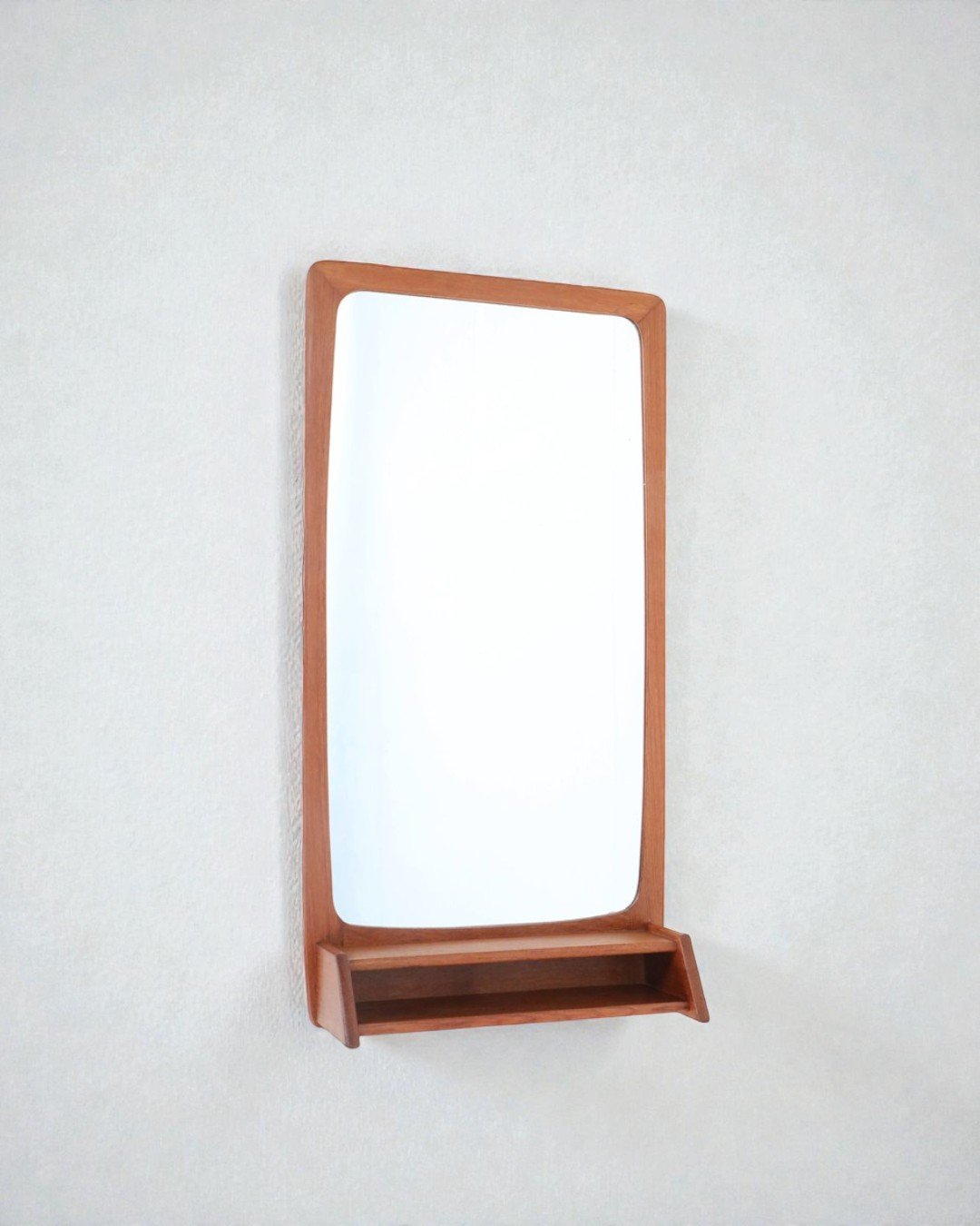 Danish Mirror with Shelf