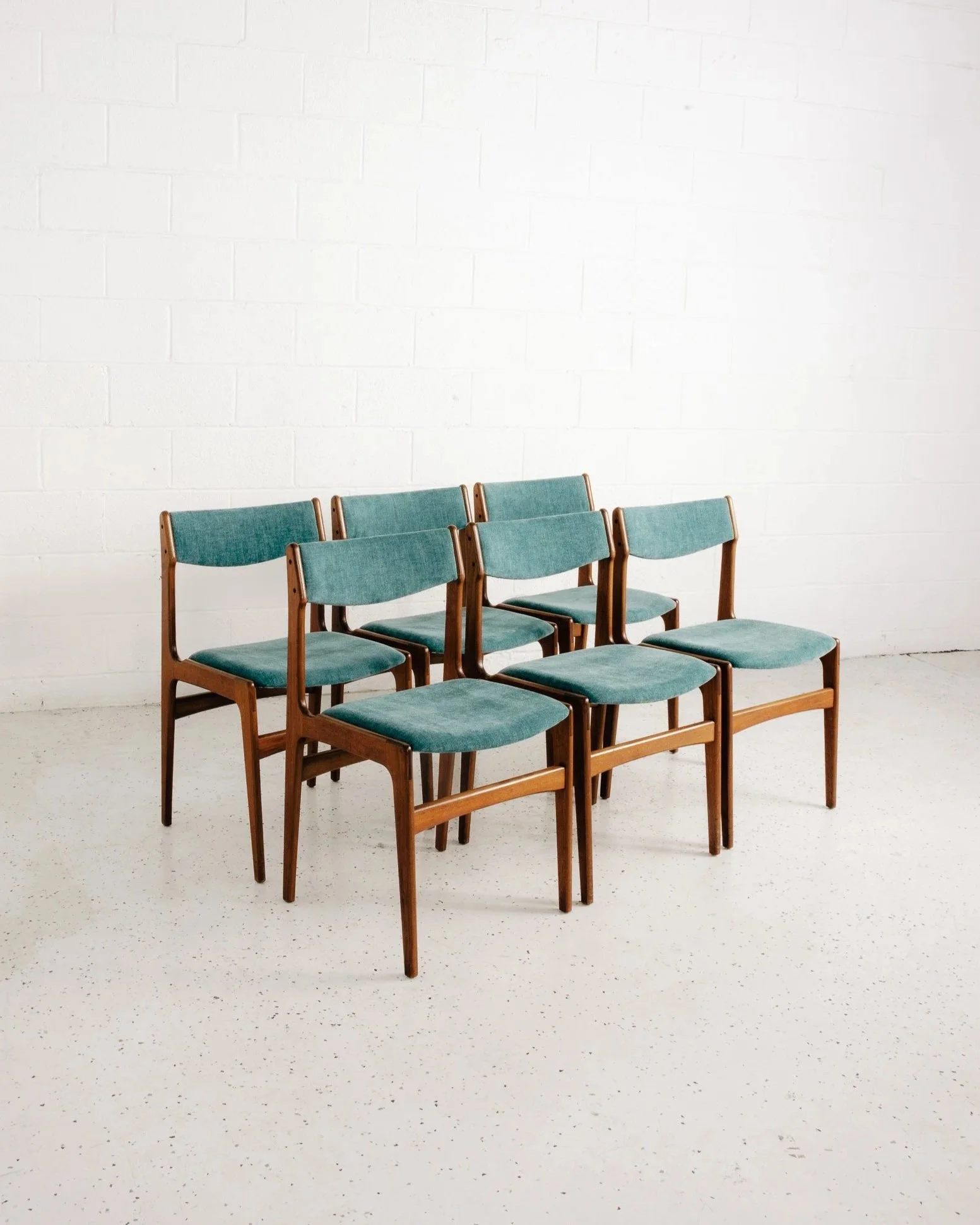 Set of six Erik Buch Dining Chairs (custom upholstery)