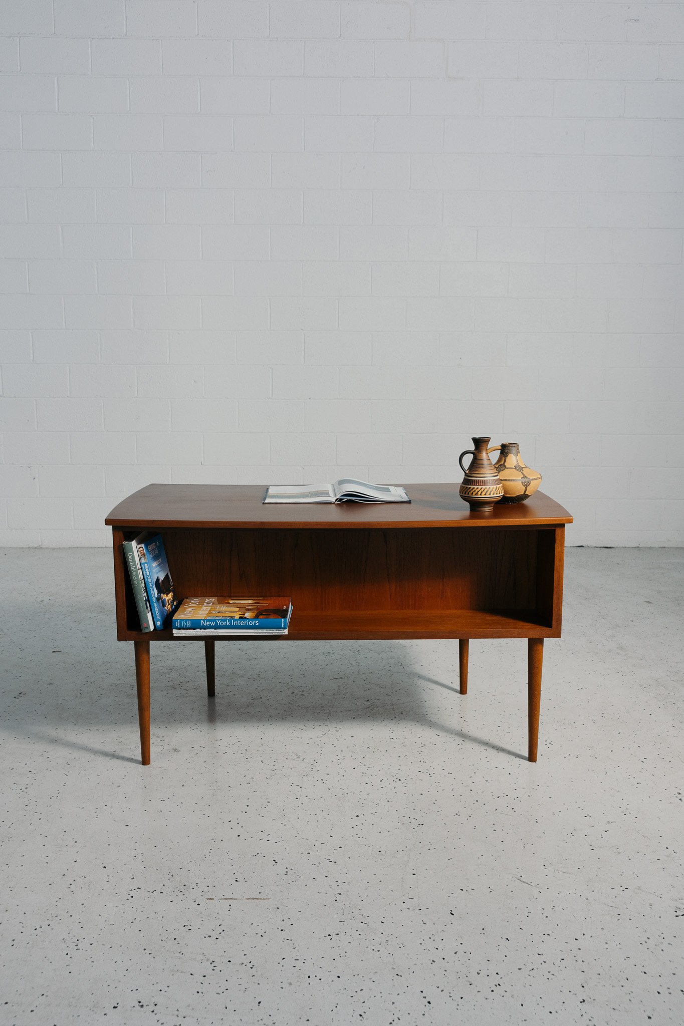 Danish Teak Desk with Bookshelf Back
