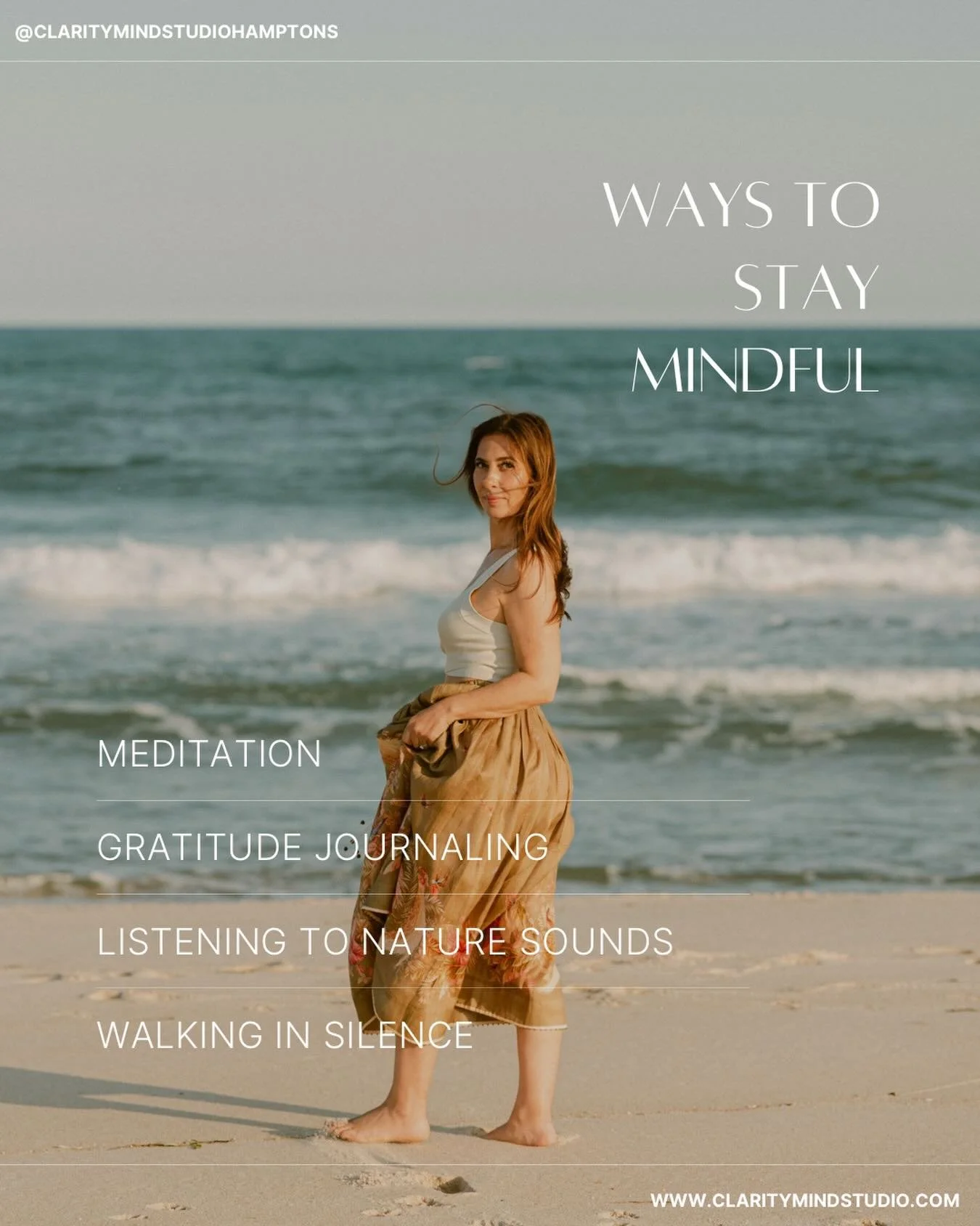 Simple ways to stay mindful in your everyday life 🤍
Which one will you try today?
-
#claritymindstudio #wellness #mindful