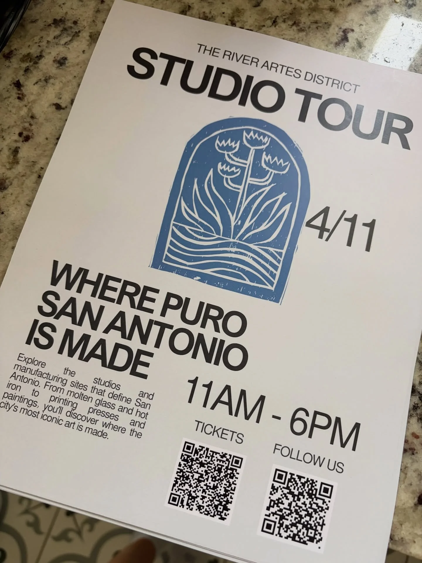Fresh off the presses 🌬️ 
We can&rsquo;t wait to see y&rsquo;all in the district. Tickets at the link in bio 🎟️

Open studios include:
@the.clay.dept 
@stonehavenknifeworks 
@brevacreative 
@mercuryprojectsa 
@calientehotglass 
@casapinktx 
@spacec