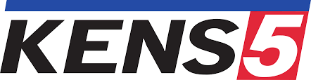 KENS 5 television station logo with bold black and red lettering