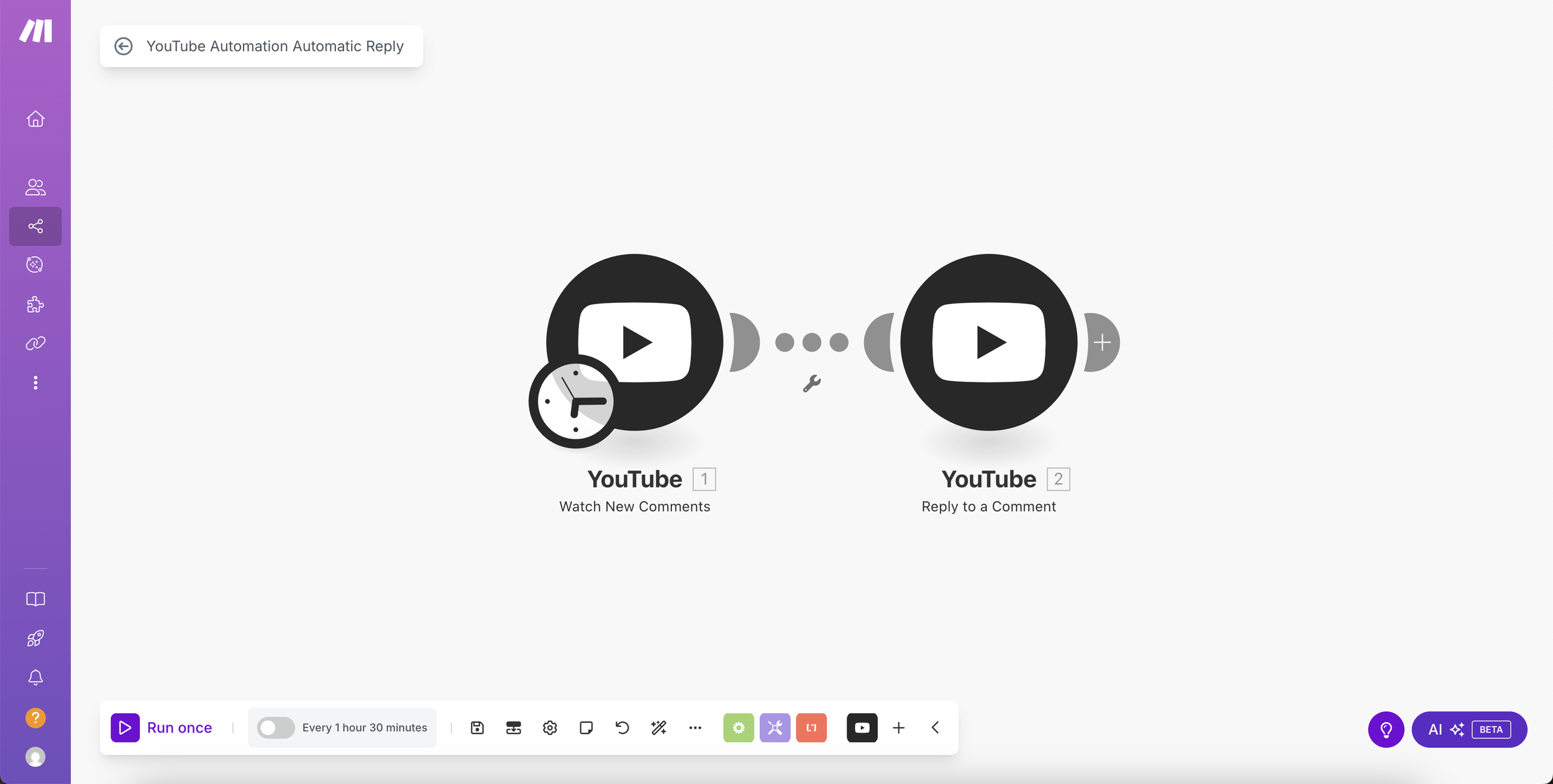 Automated YouTube Comment Trigger Word Response In Make.com