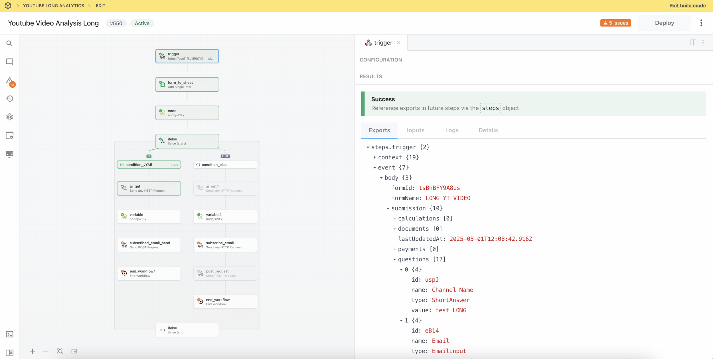 Automated YouTube Video Analysis in Pipedream