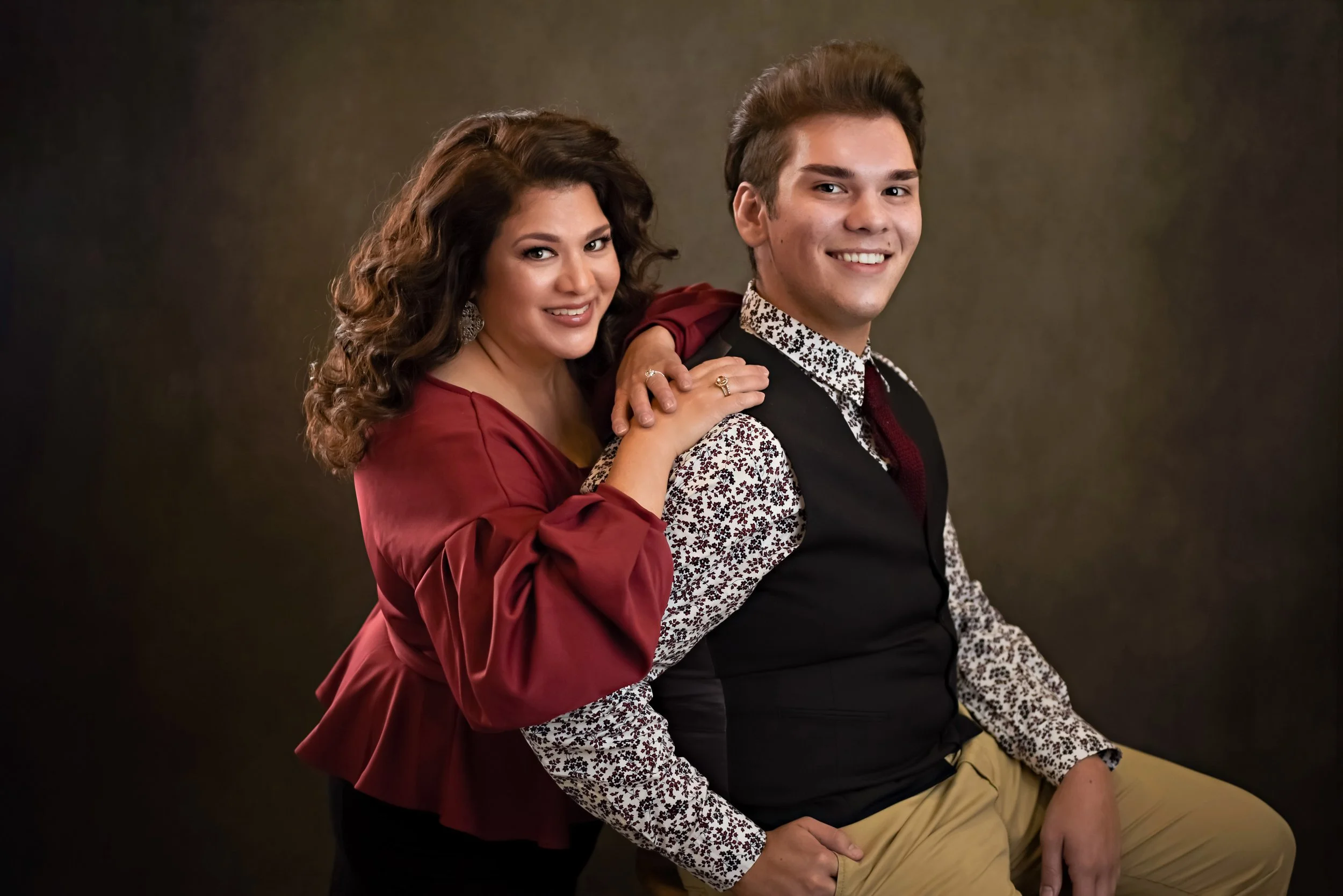 Dr. Melody Rich, Soprano and Asa Ambrose, Baritone pose for a studio picture.