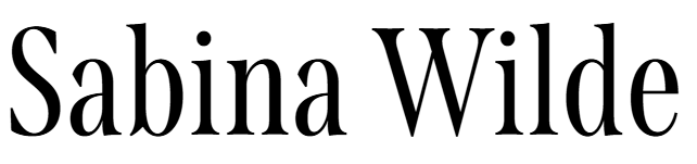 Text displaying the name 'Sabina Wilde' in a large, stylized font.