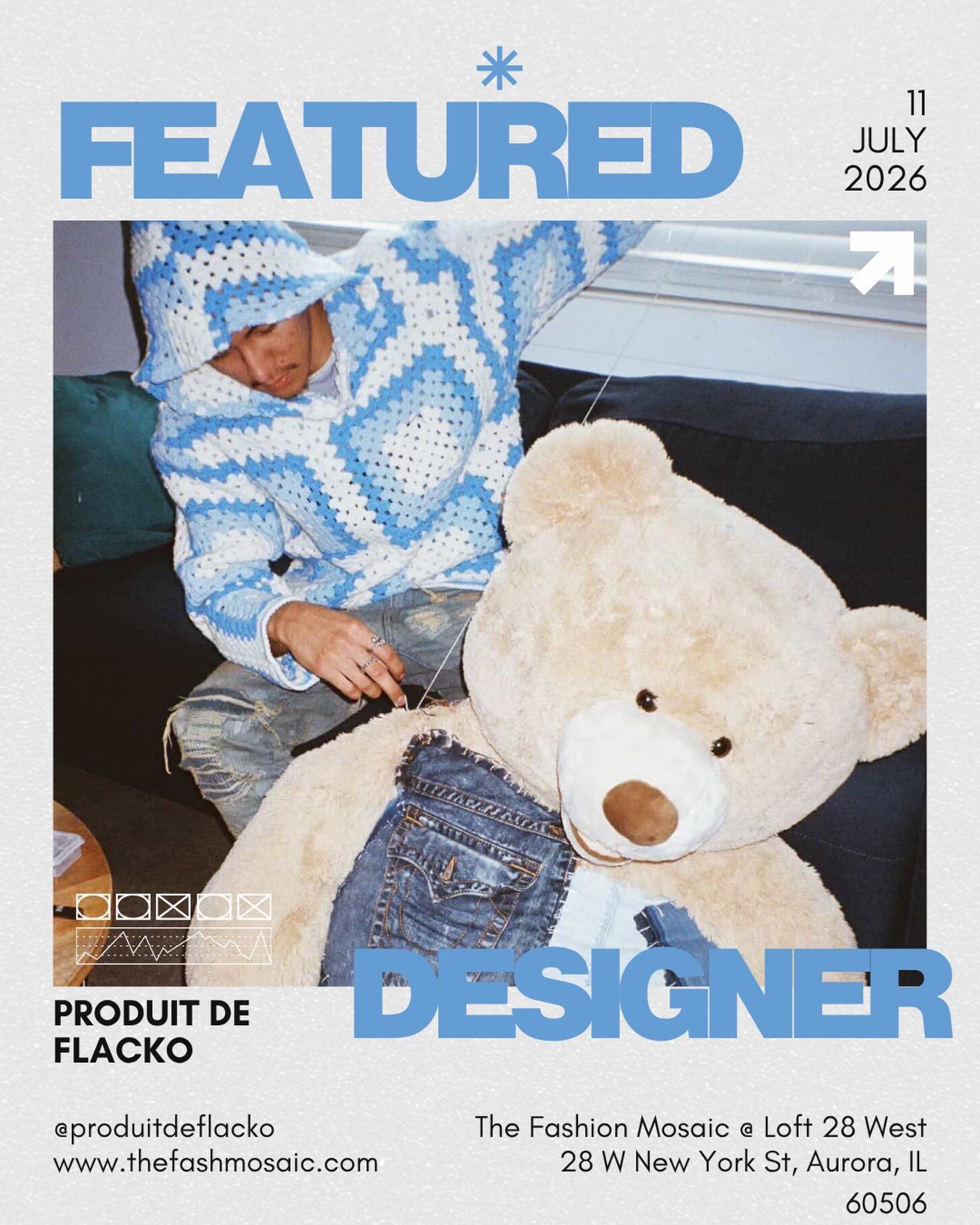 Designer Spotlight: Produit de Flacko

Blending fashion, art, and self-expression, Produit de Flacko brings a unique creative perspective to this year&rsquo;s runway. Known for his distinctive denim reworks, custom pieces, and hand-painted artwork, h