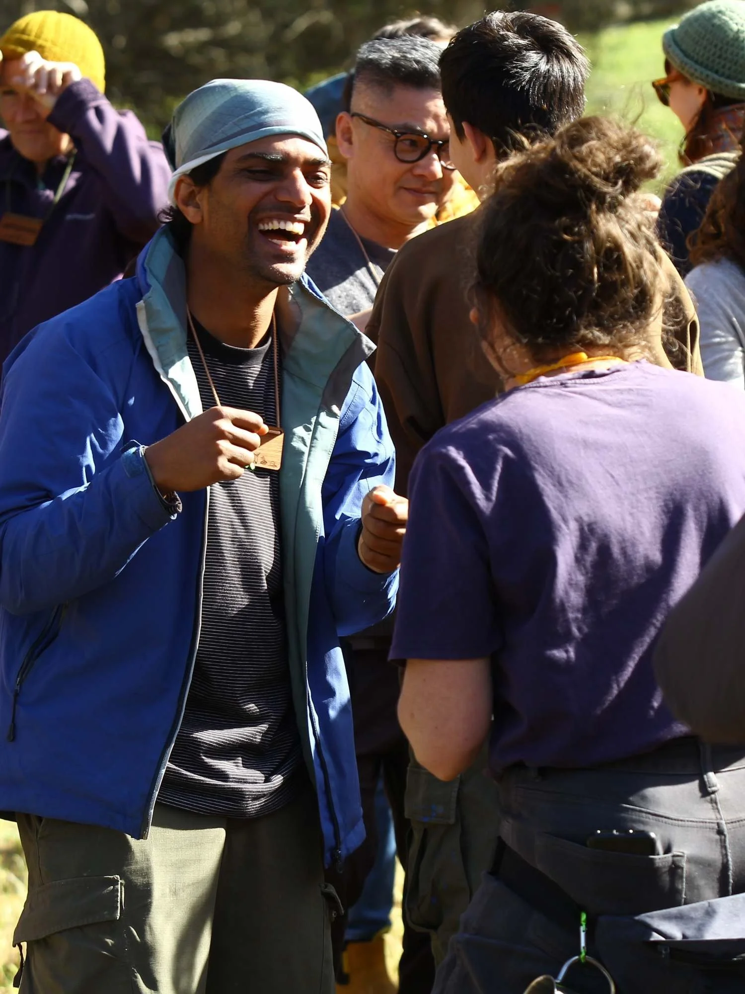 A man laughing and enjoying the SA Permaculture Convergence