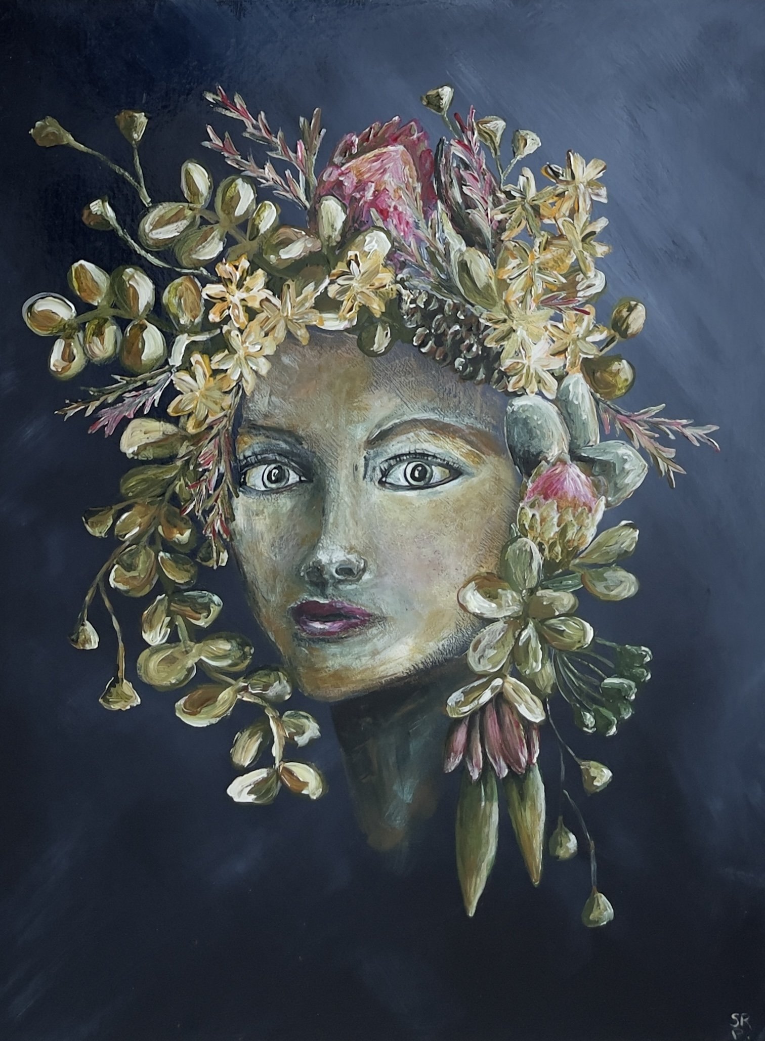 "Her Name was Daphne" Acrylic on board, 30cm x 40cm, 2025