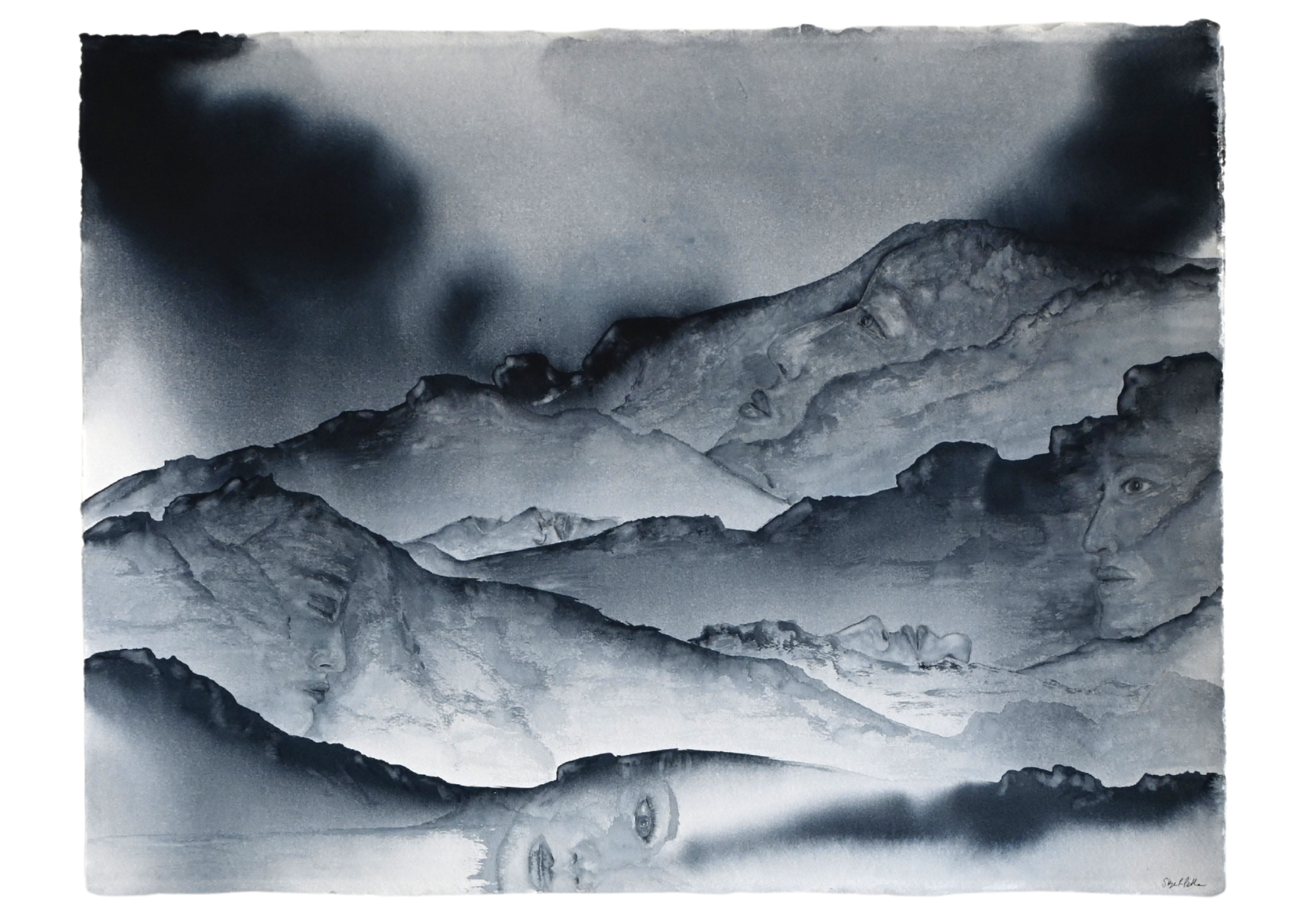 Walk Gently,
Watercolour on 640gsm Cotton Paper, Framed 
 92cm x74cm x 4cm 
2026