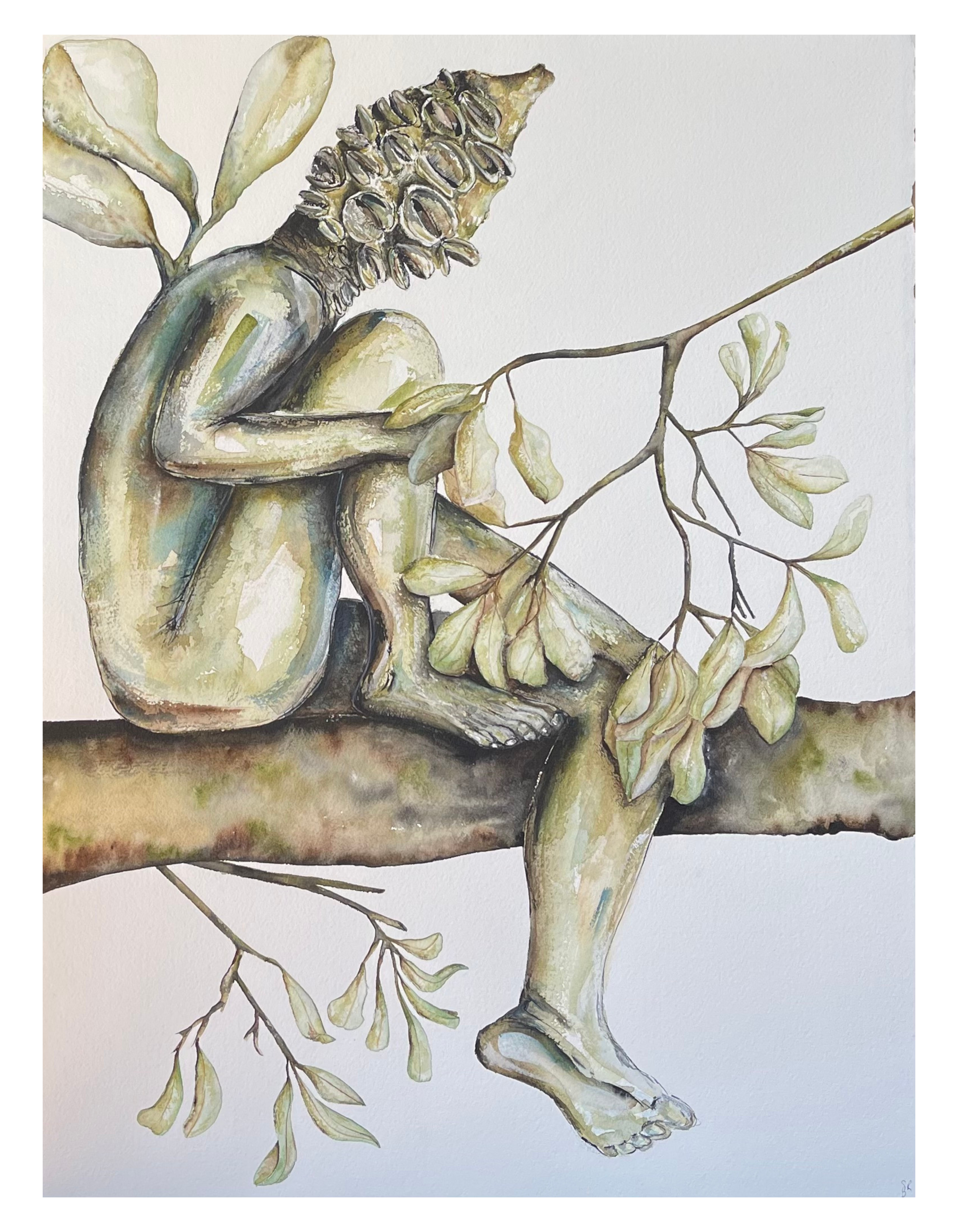 " She is us, we are her"
Watercolour on paper
70cm x 90 cm
2025.