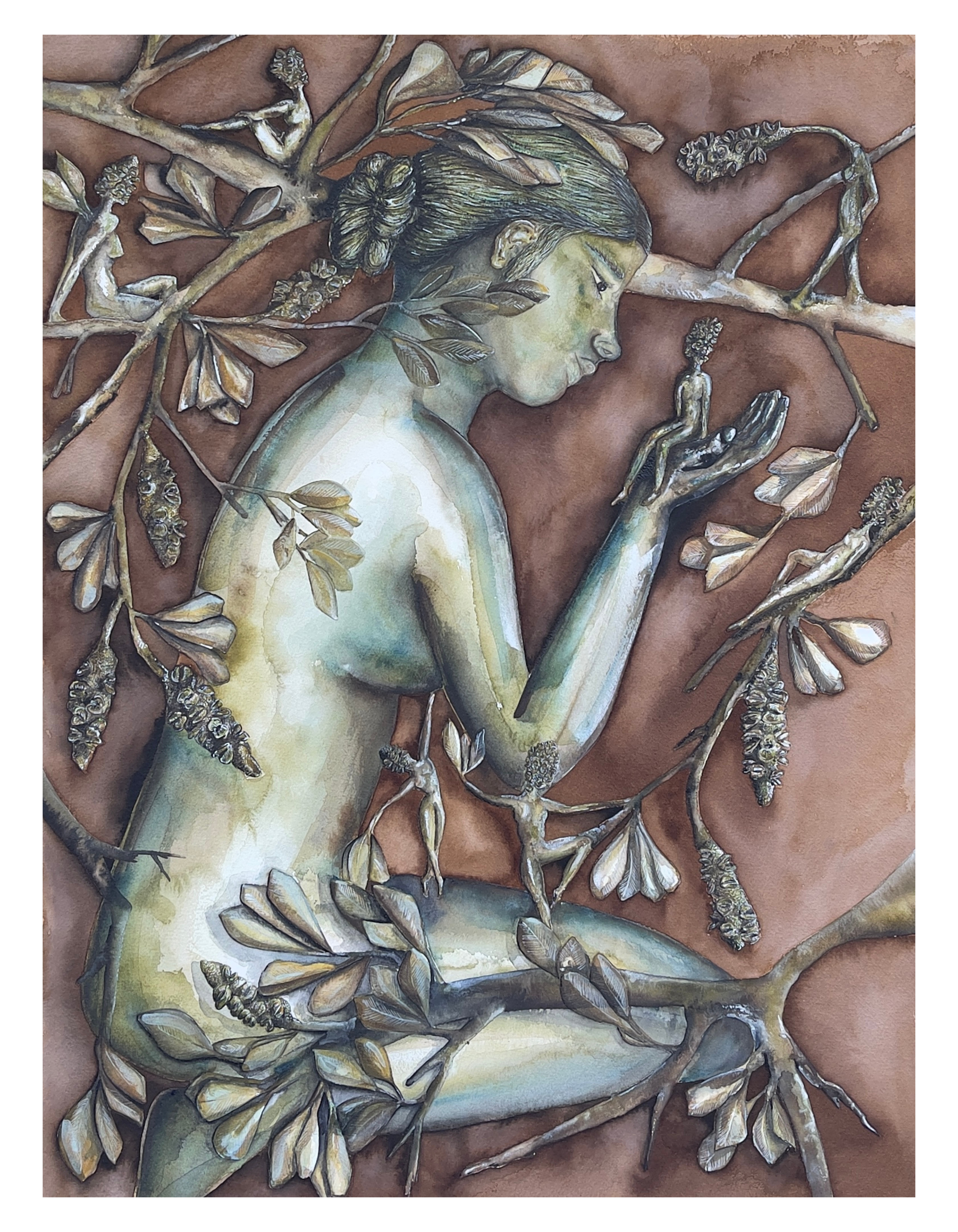 "A Study of Mother"
Watercolour on paper
70cm x 90 cm
2025.