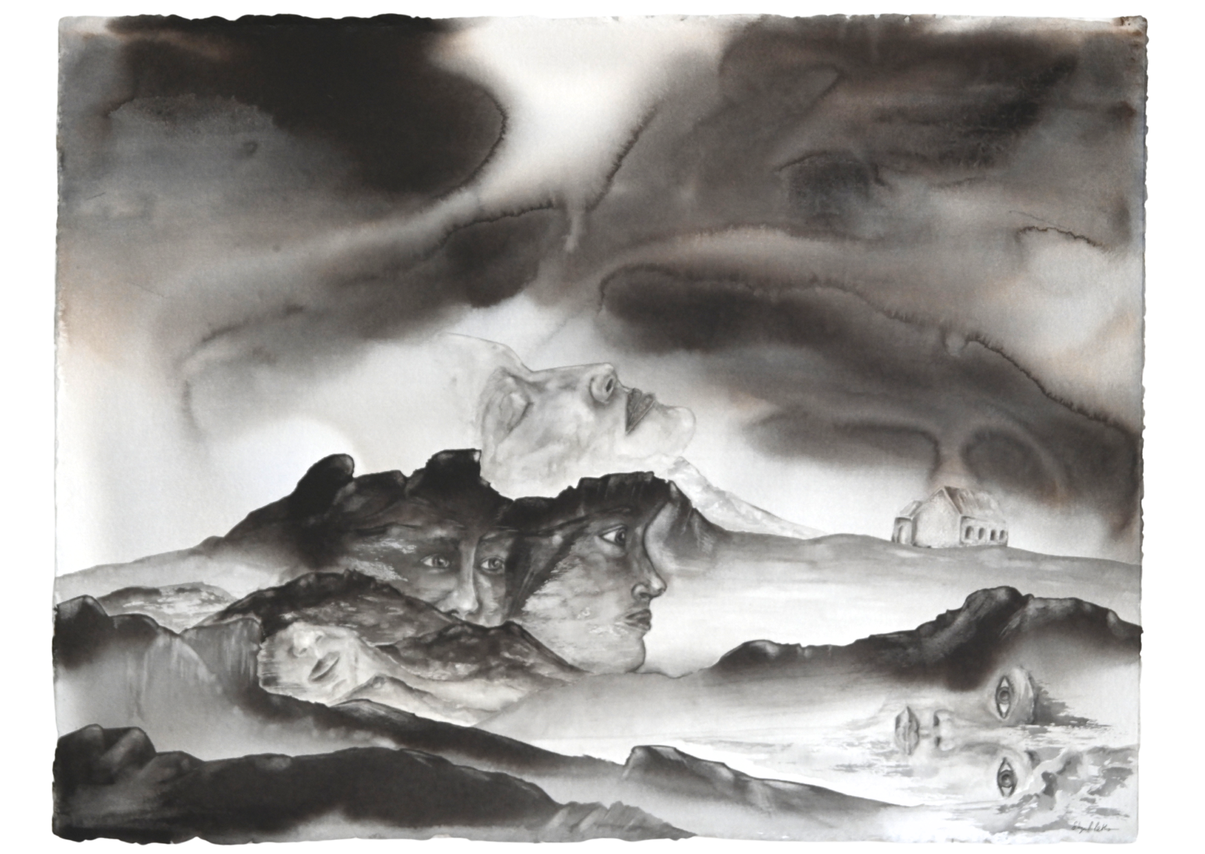 See no evil, speak no evil, hear no evil,
Watercolour on 640gsm Cotton Paper, Framed 
 92cm x74cm x 4cm 
2026