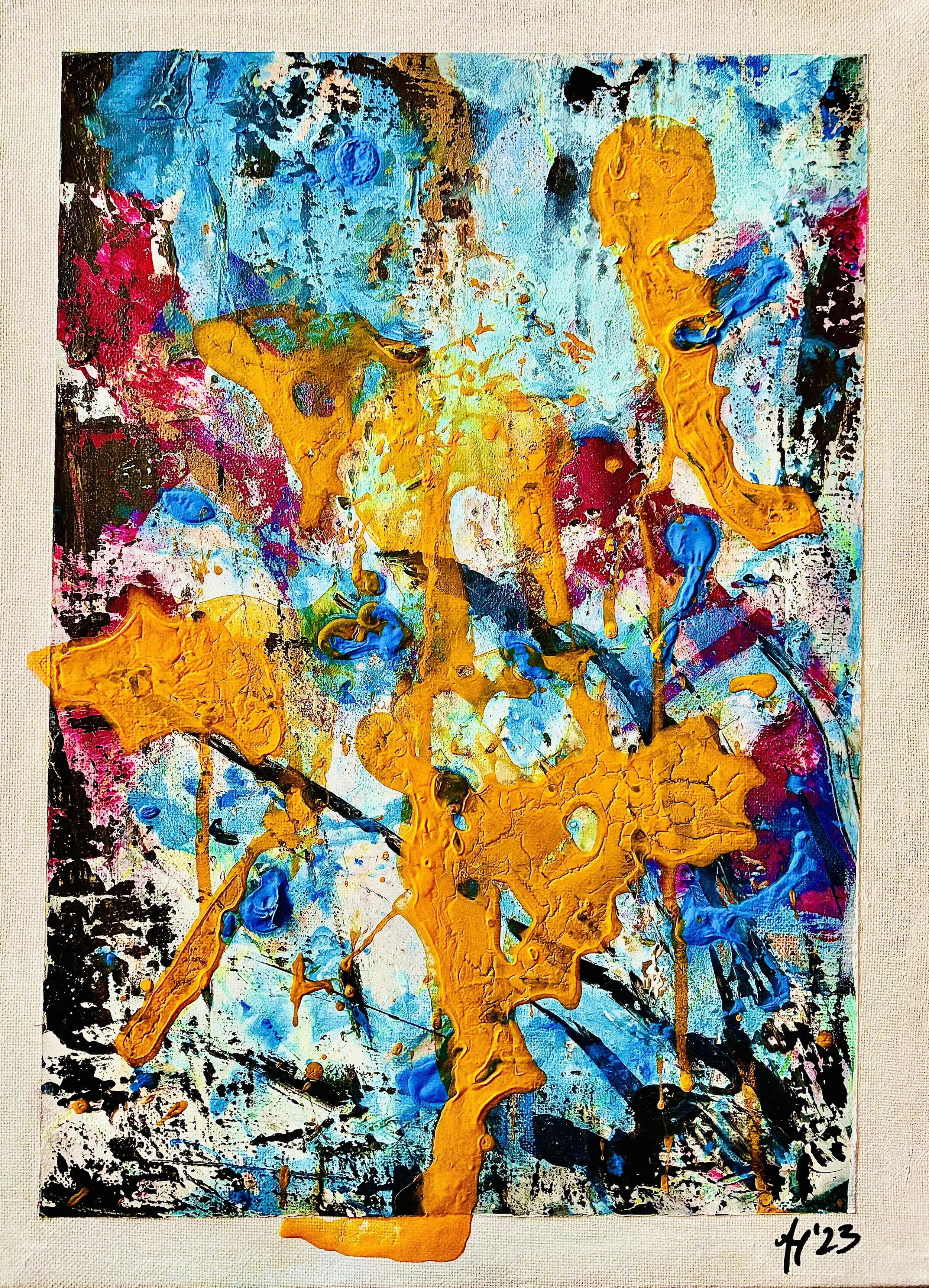 „Between Leaves“, 30x40cm, acrylic on canvas.