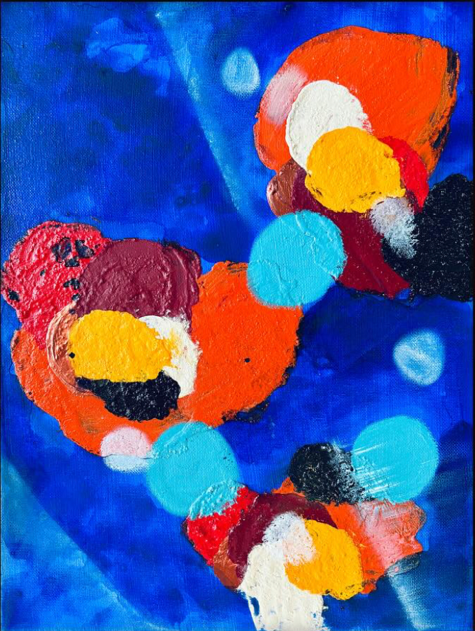 “Just Pigment On Canvas VI”, 30×40 cm, mixed media.