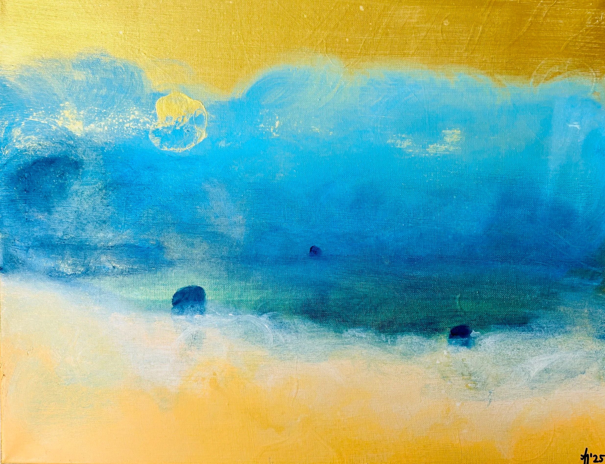 “Satisfaction”, 40x50cm, acrylic on canvas, 600 € + shipping. Currently on view. Available upon request.