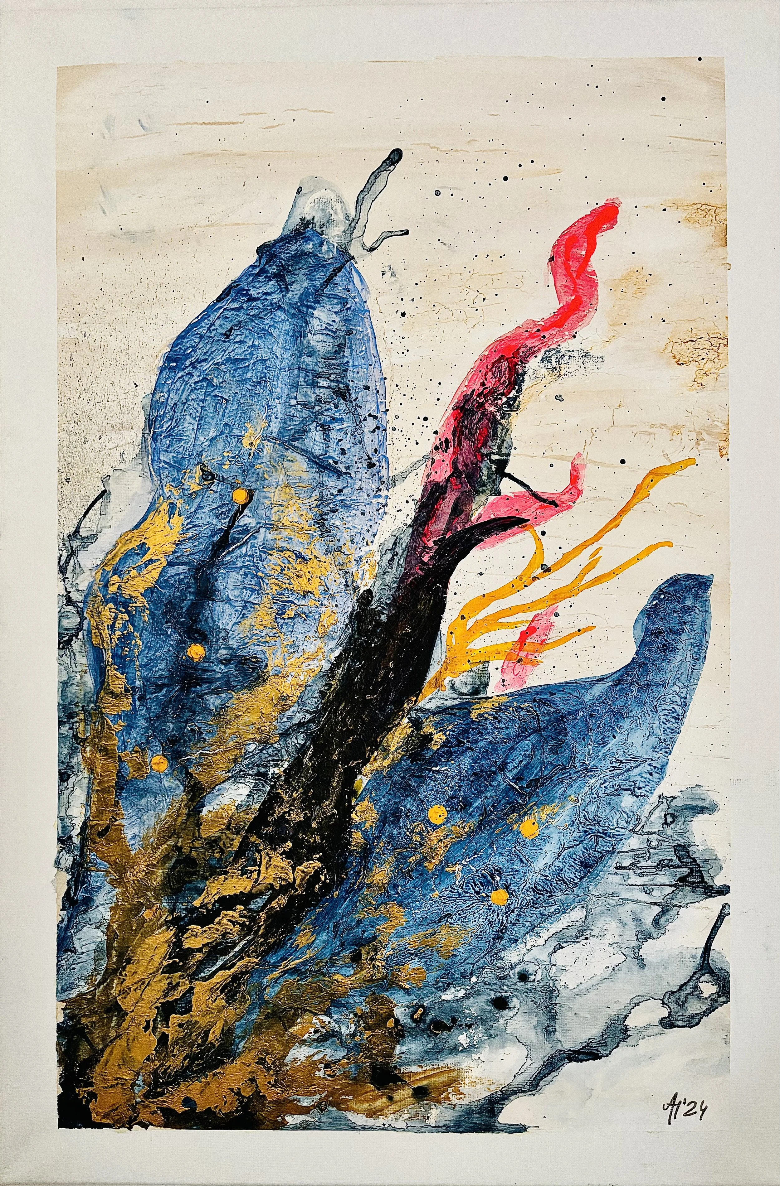 „Under the Sea 3“, 40x60cm, mixed media.