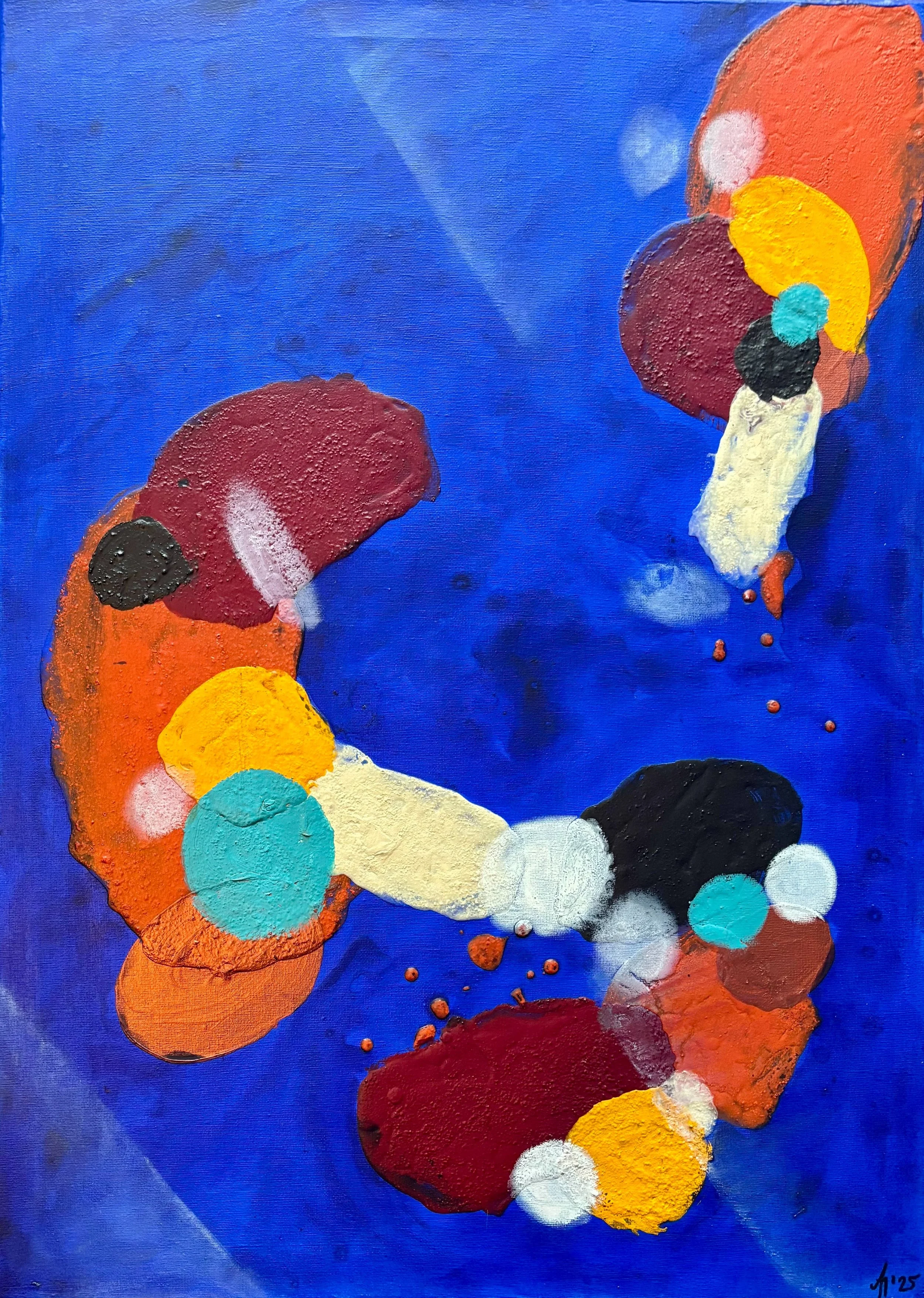 “Just Pigment On Canvas IV”, 50x70 cm, mixed media.