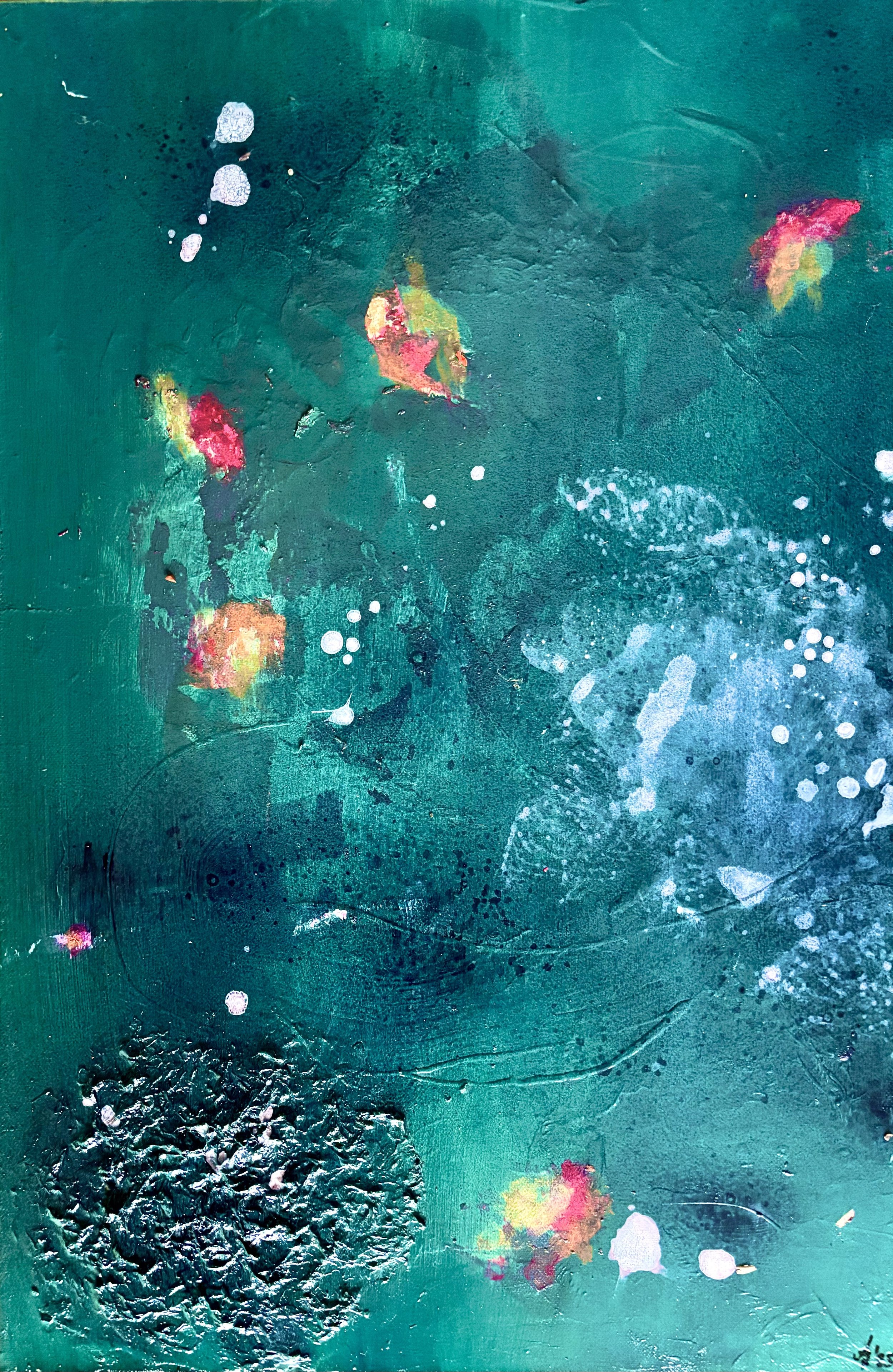 „Whispers Below 1“, 40x60 cm, acrylic on canvas.
